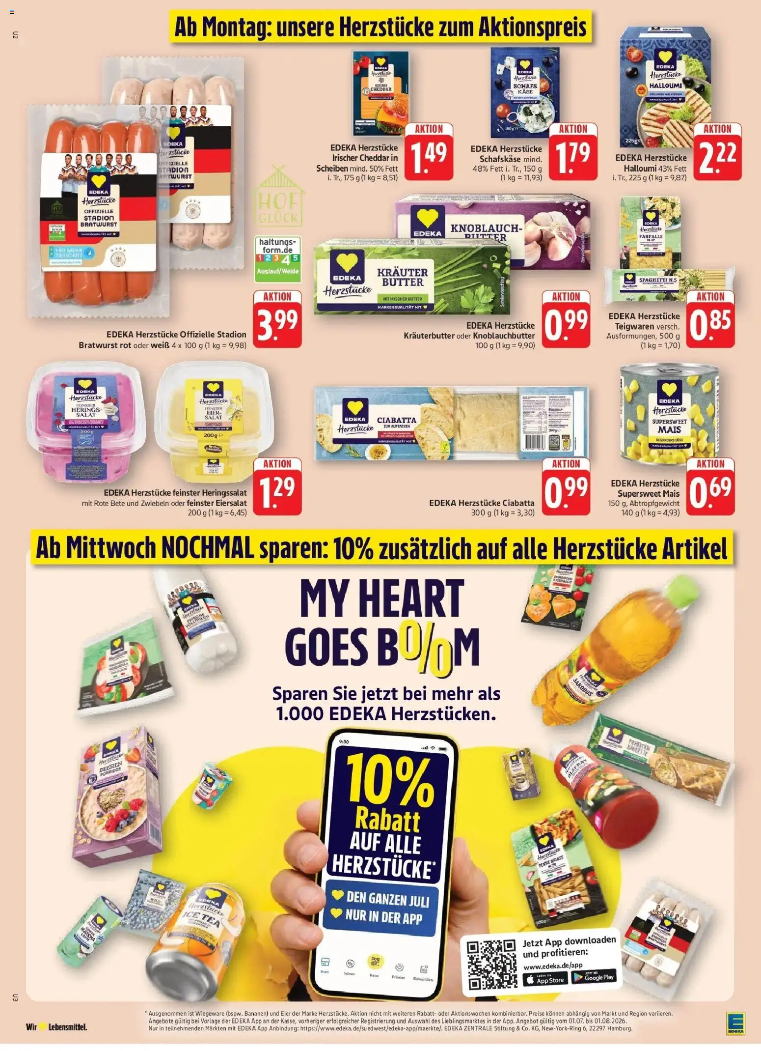 Edeka prospekt Pirmasens – gültig ab 29.06.2026 | Seite: 2 | Produkte: Bananen, Kräuterbutter, Zwiebeln, Knoblauch