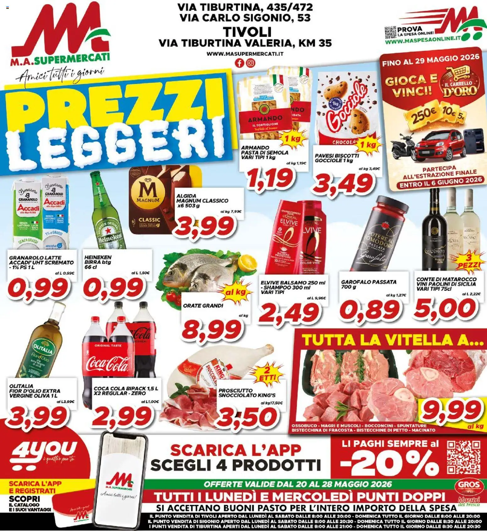 Volantino Ma Supermercati del 20.05.2026 | Pagina: 1 | Prodotti: Shampoo, Birra, Prosciutto, Ossobuco