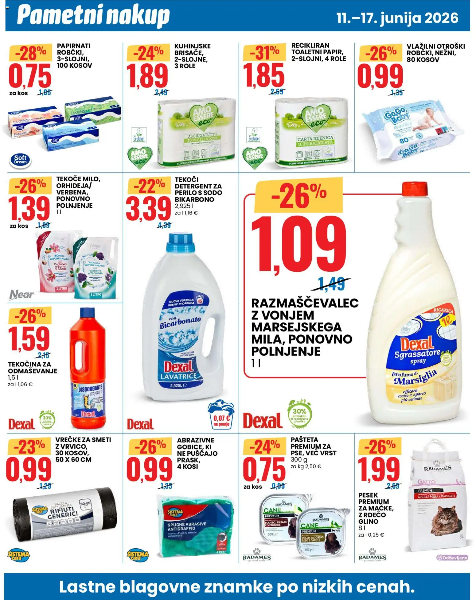 Novi Eurospin katalog ponudbe – veljaven od 11.06.2026 | Stran: 10 | Izdelki: Pašteta, Kos, Detergent