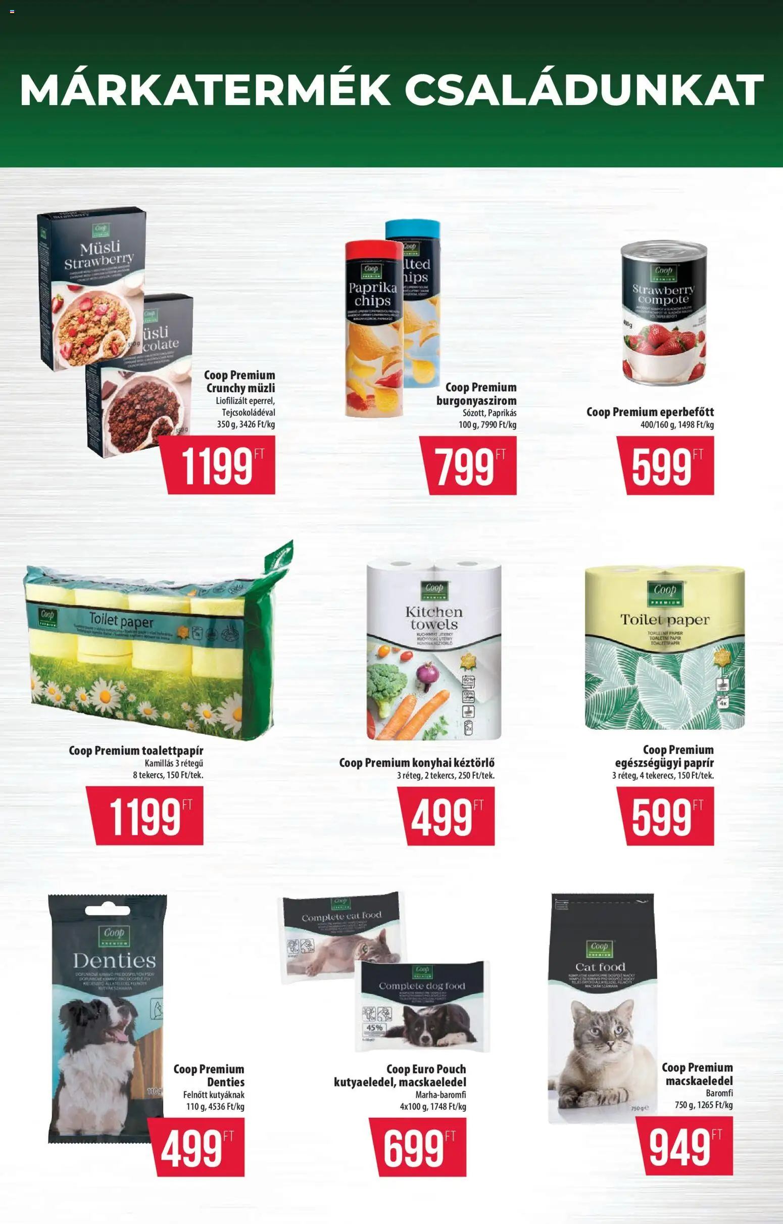 COOP akciós ujság - amely érvényes a következő dátumtól: 11.06.2026 | Oldal: 11 | Termékek: Chips, Müzli, Macskaeledel, Burgonyaszirom