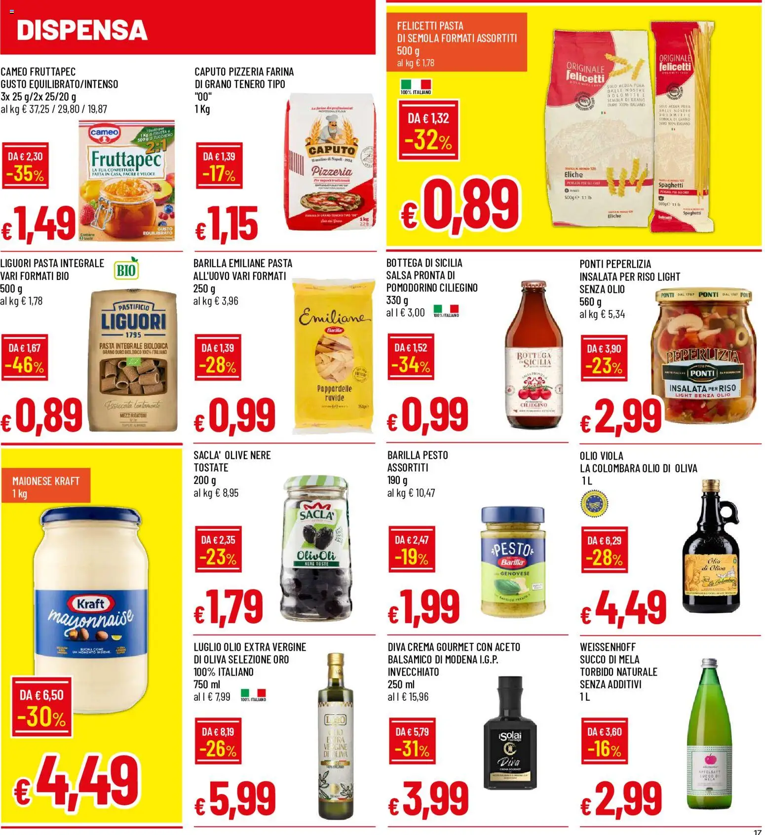 Volantino Galassia del 11/06/2026 | Pagina: 17 | Prodotti: Crema, Acqua, Pasta, Olio di Oliva
