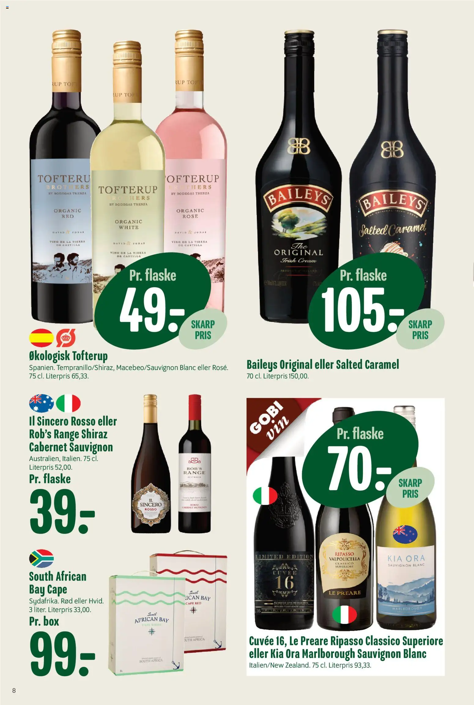 Min Købmand tilbudsavis – gyldig fra 18/09/2026 | Side: 8 | Produkter: Baileys