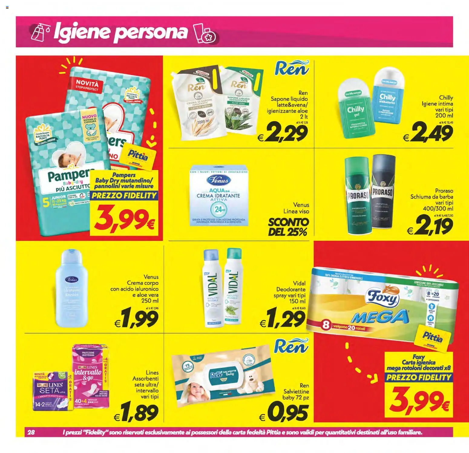 Volantino SuperConveniente del 25/09/2026 | Pagina: 28 | Prodotti: Crema, Pannolini, Pampers, Aloe vera
