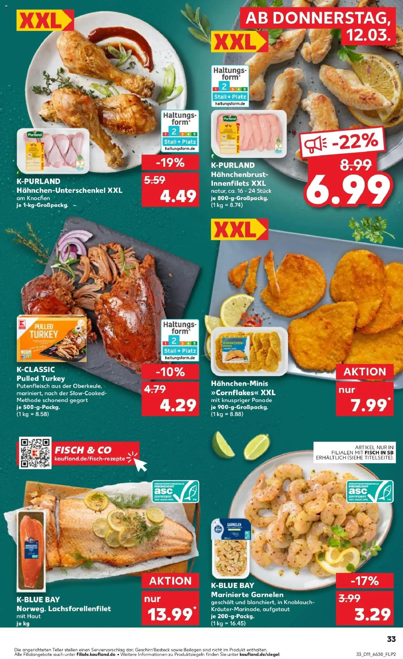 Kaufland Prospekt Iserlohn	 – gültig ab 09.03.2026 | Seite: 45 | Produkte: Garnelen, Fisch, Knoblauch, Hahnchenbrust