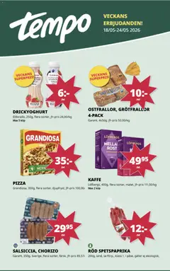 Tempo erbjudanden - Förhandsvisning av reklamblad från butik Tempo aktuell från 18.05.2026