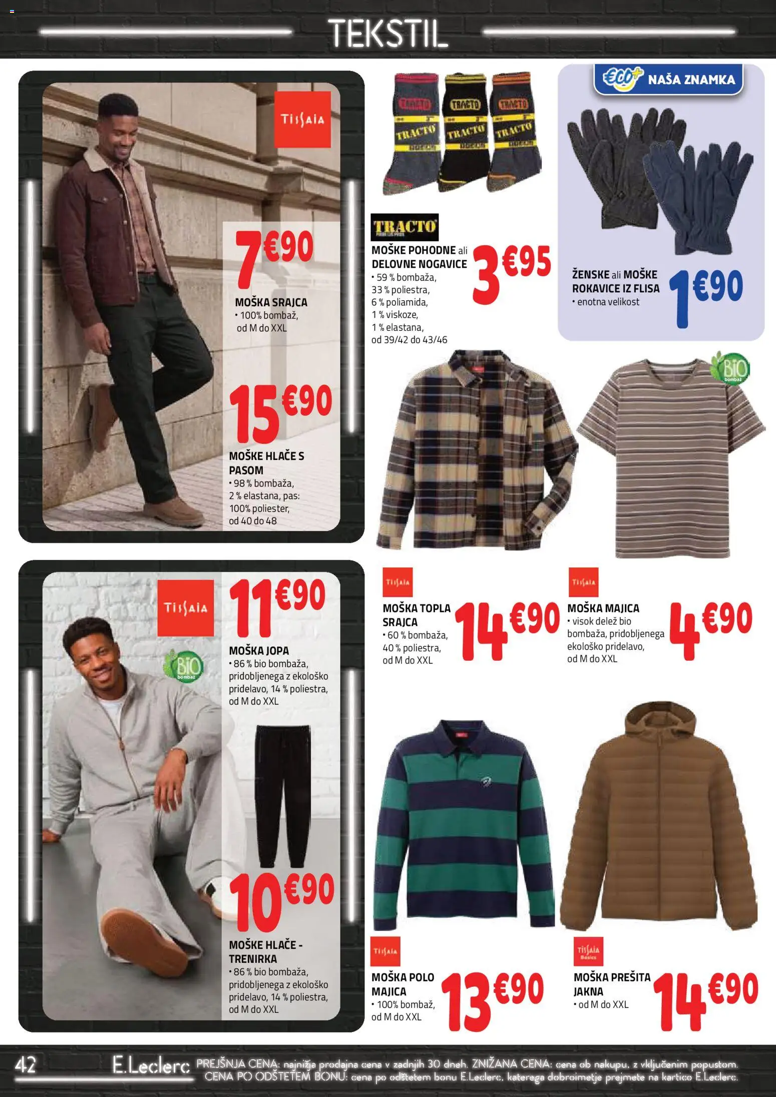 Novi E.leclerc katalog ponudbe – veljaven od 30.09.2026 | Stran: 6 | Izdelki: Trenirka, Jakna, Rokavice, Pas