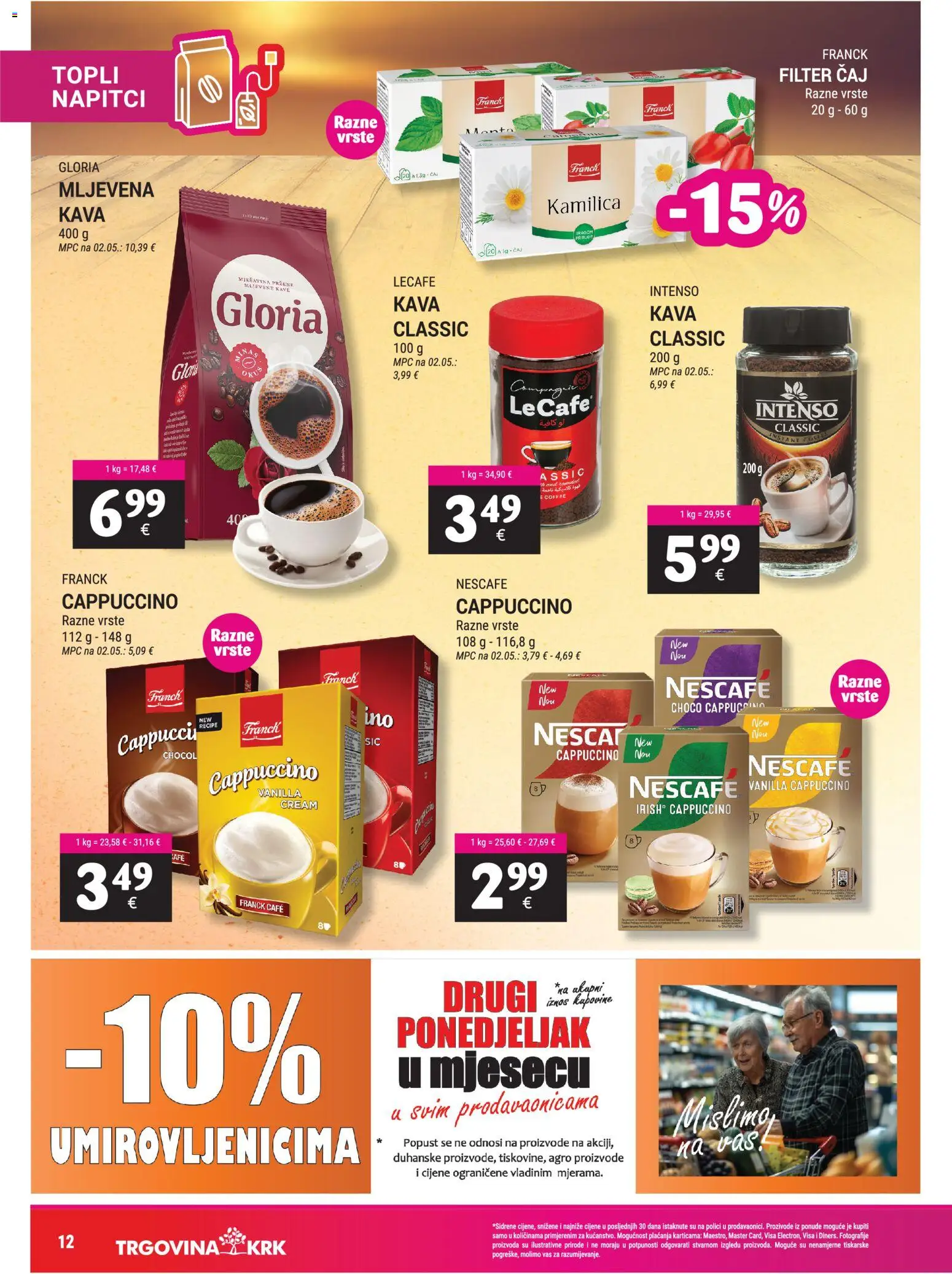 Trgovina Krk katalog | vrijedi od 01.09.2026 | Stranica: 12 | Proizvodi: Nescafe cappuccino, Nescafe, Kava, Cappuccino