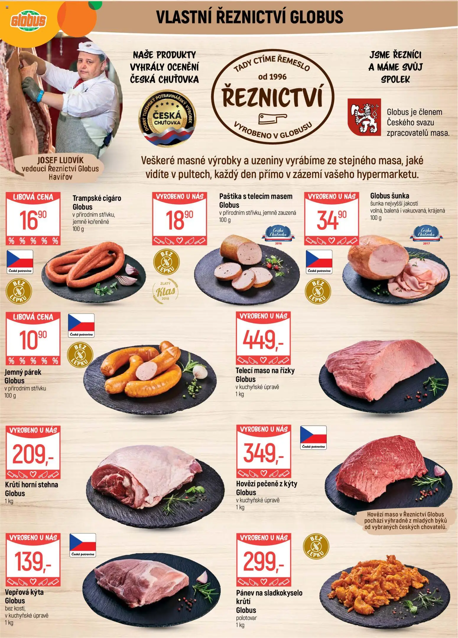 Globus leták - Havířov od 10.06.2026 | Strana: 3 | Produkty: Hovězí, Hovězí maso, Uzeniny, Kýta