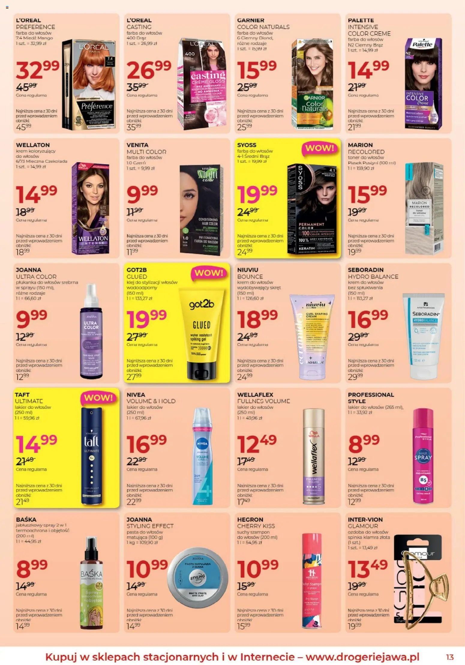Jawa gazetka od 04.07.2026 | Strona: 13 | Produkty: Mango, Farba do włosów, Toner, Krem