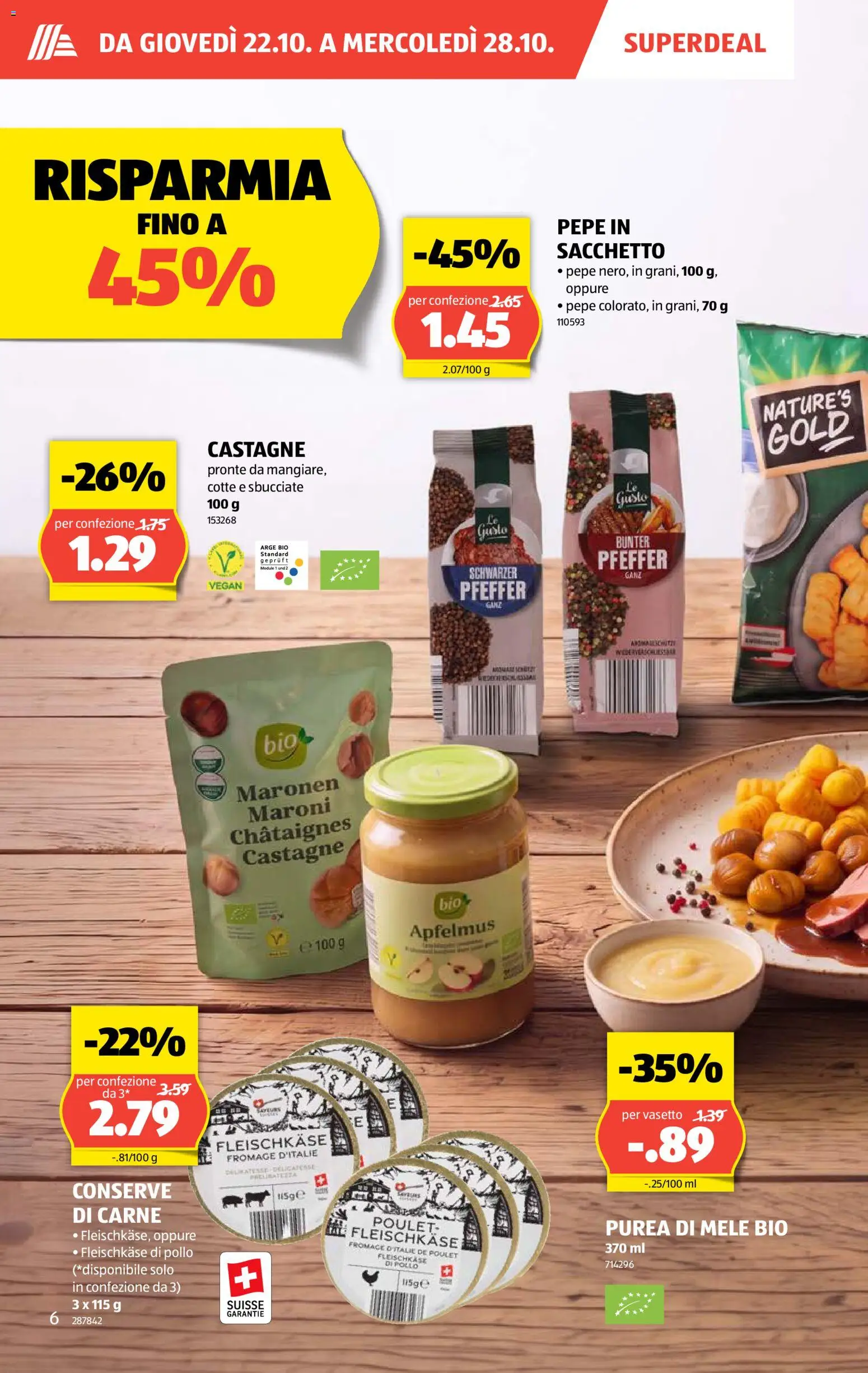 Aldi aktionen IT – gültig ab 22.10.2026 | Seite: 6 | Produkte: Pfeffer, Apple