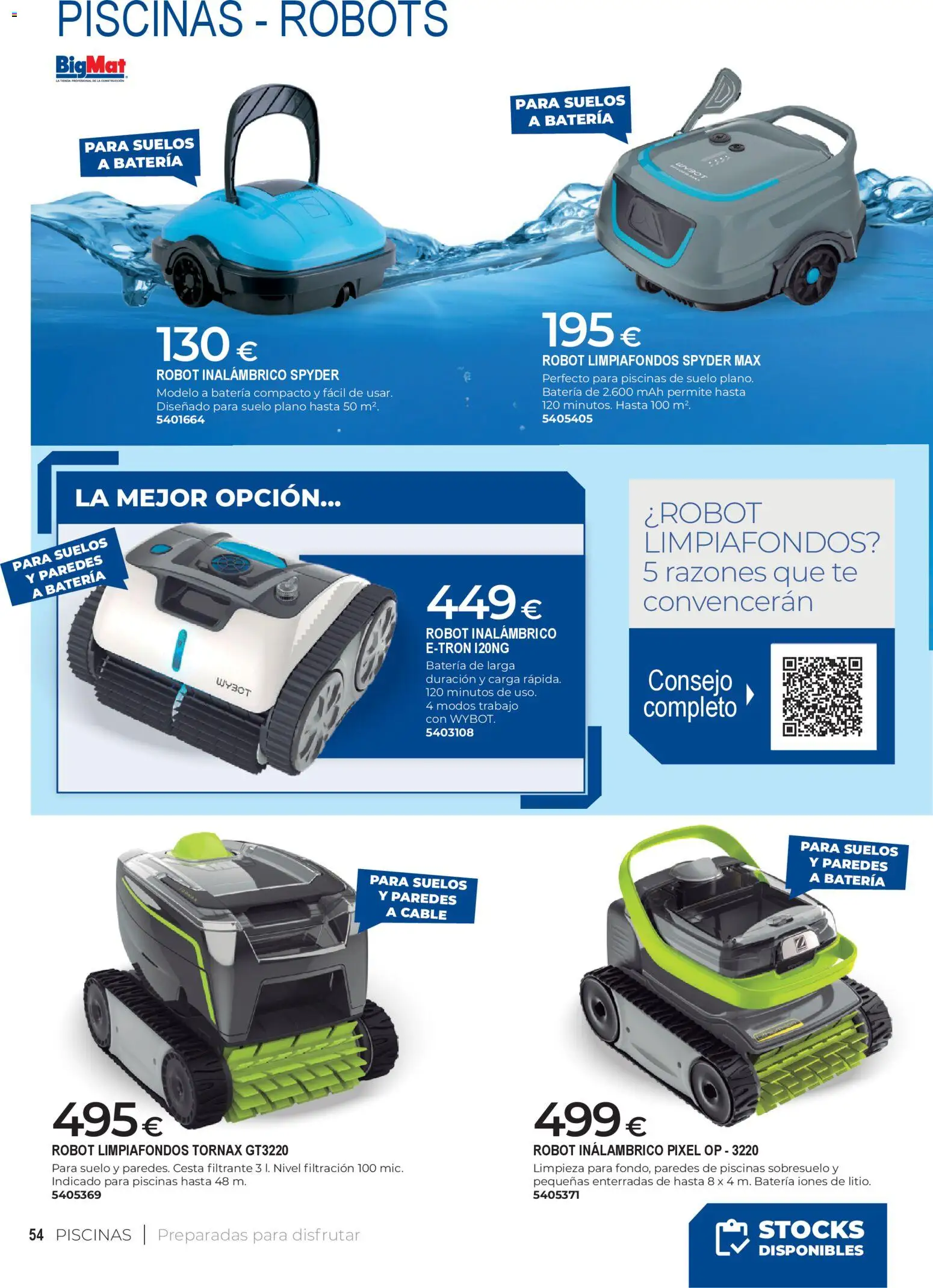 BigMat - Jardin y Piscinas 2026 │ válido desde el 23.03.2026 | Página: 54 | Productos: Té, Cable, Robot, Batería