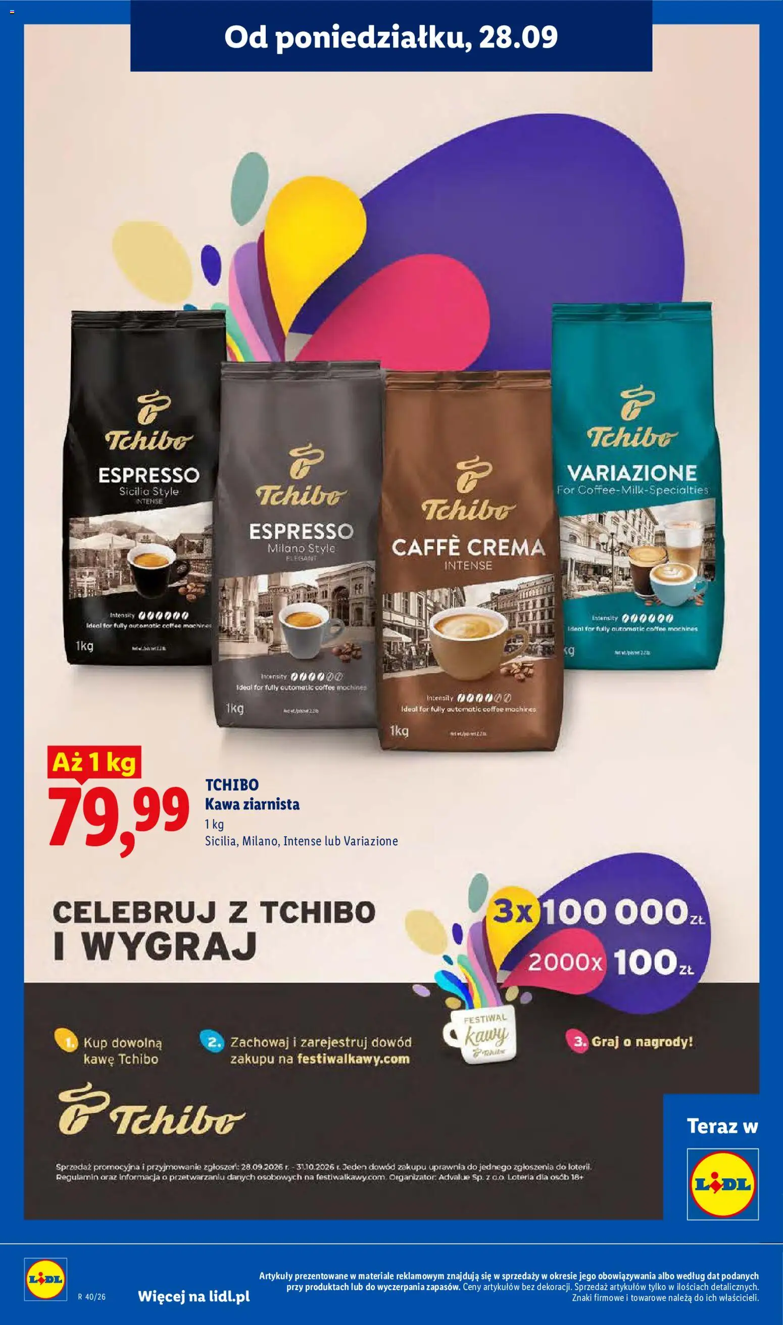 Lidl Polsko leták od 28.09.2026 | Strana: 76 | Produkty: Tchibo, Crema, Caffè crema