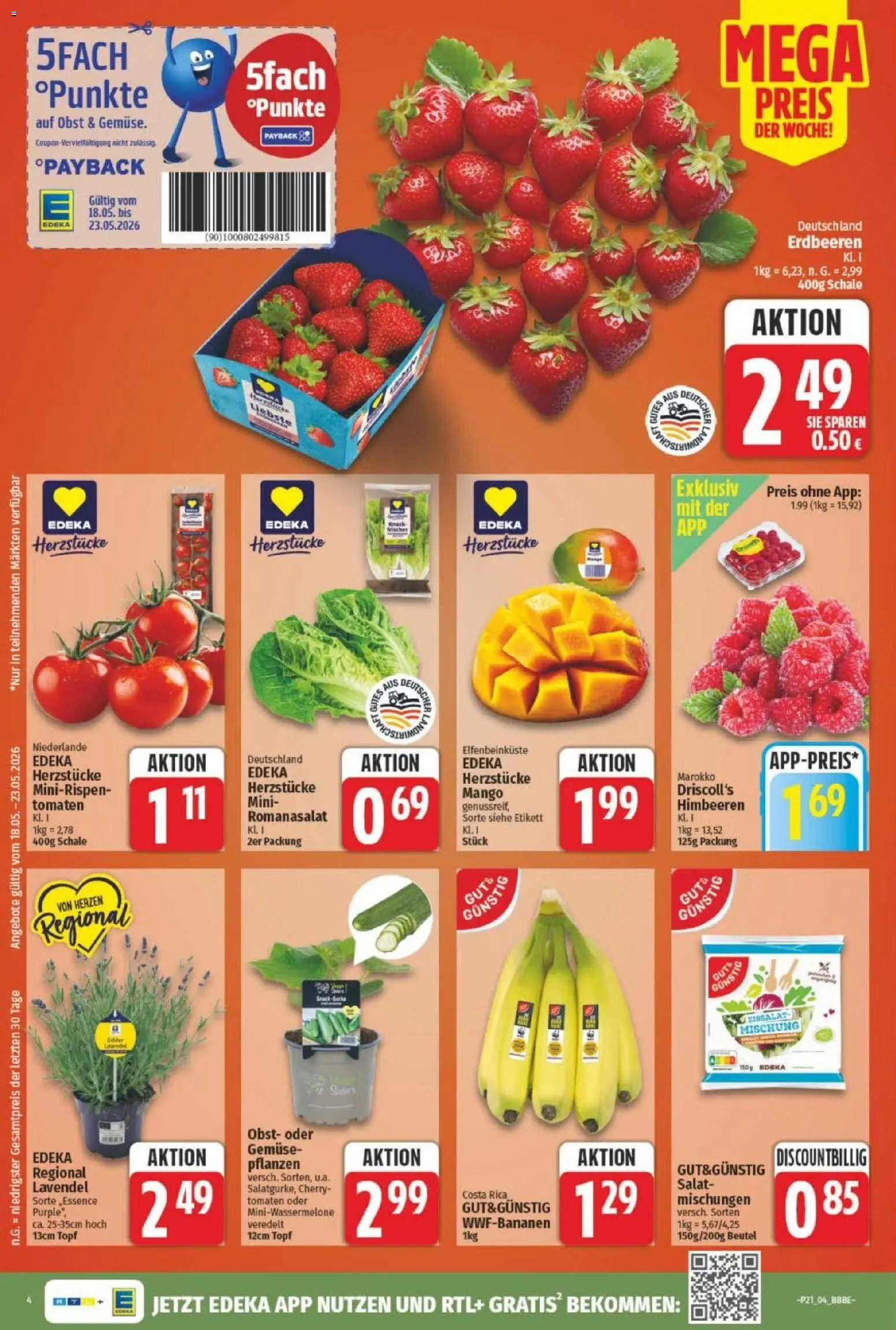 NP Discount Prospekt – gültig ab 18.05.2026 | Seite: 6 | Produkte: Himbeeren, Tomaten, Eissalat, Erdbeeren