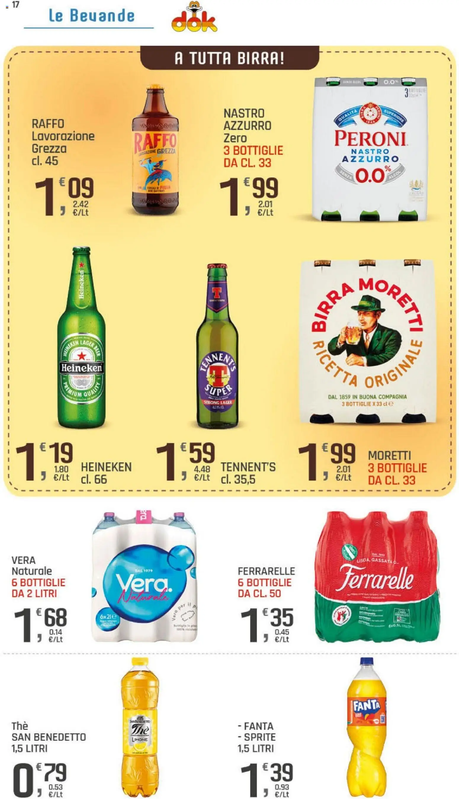 Volantino DOK del 15.05.2026 | Pagina: 17 | Prodotti: Tennent's, Birra, Heineken, Ferrarelle