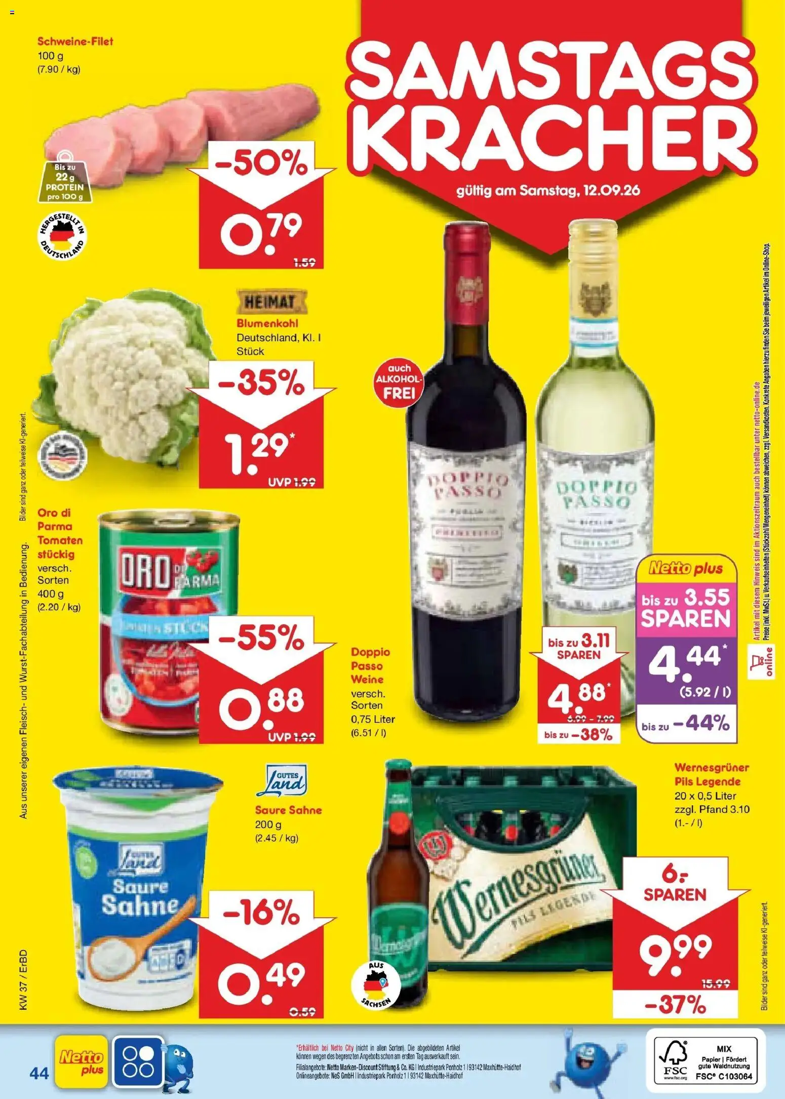 Netto Marken-Discount Prospekt Weimar – gültig ab 07.09.2026 | Seite: 62 | Produkte: Pils, Schweinefilet, Alkohol, Fleisch