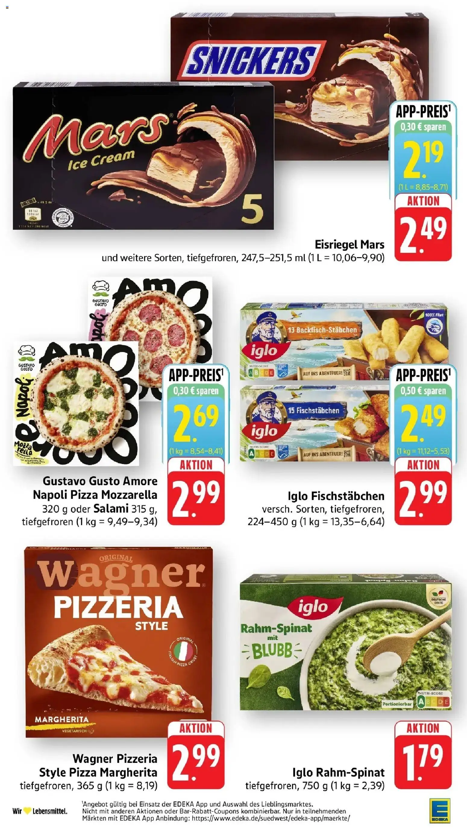 Edeka prospekt Heppenheim – gültig ab 13.07.2026 | Seite: 18 | Produkte: Iglo, Mars, Salami, Pizza