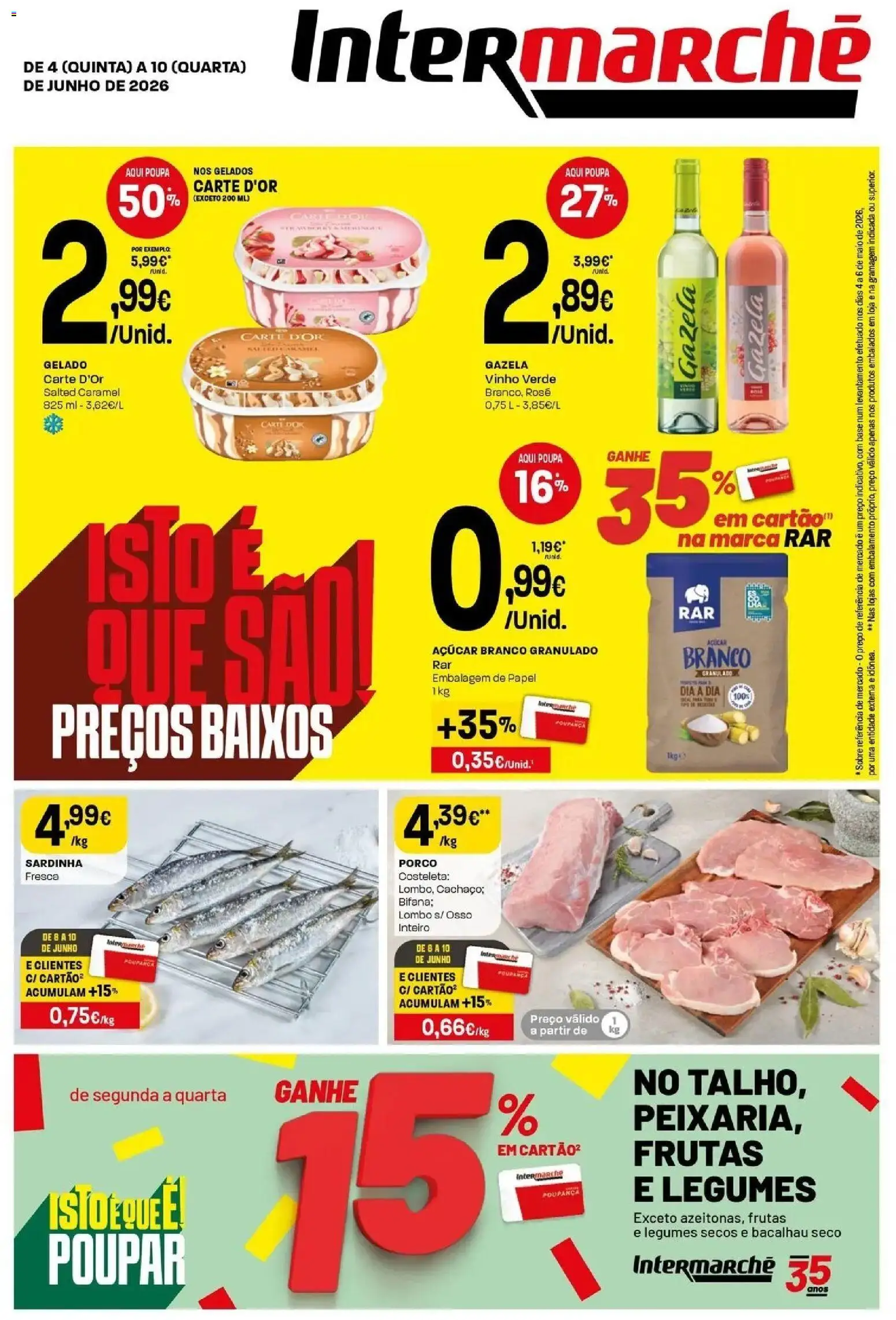 Intermarché - Isto é que são preços BAIXOS! │ válido de 04/06/2026 | Página: 1 | Produtos: Bacalhau, Sal, Vinho, Açúcar