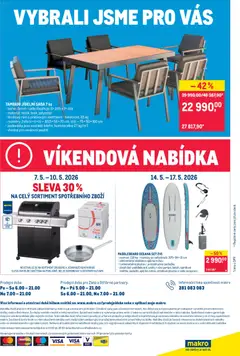 Náhled letáku Makro leták - Nepotravinové zboží od 06.05.2026 | Strana: 11 | Produkty: Paddleboard, Židle, Drogerie, Dekorace