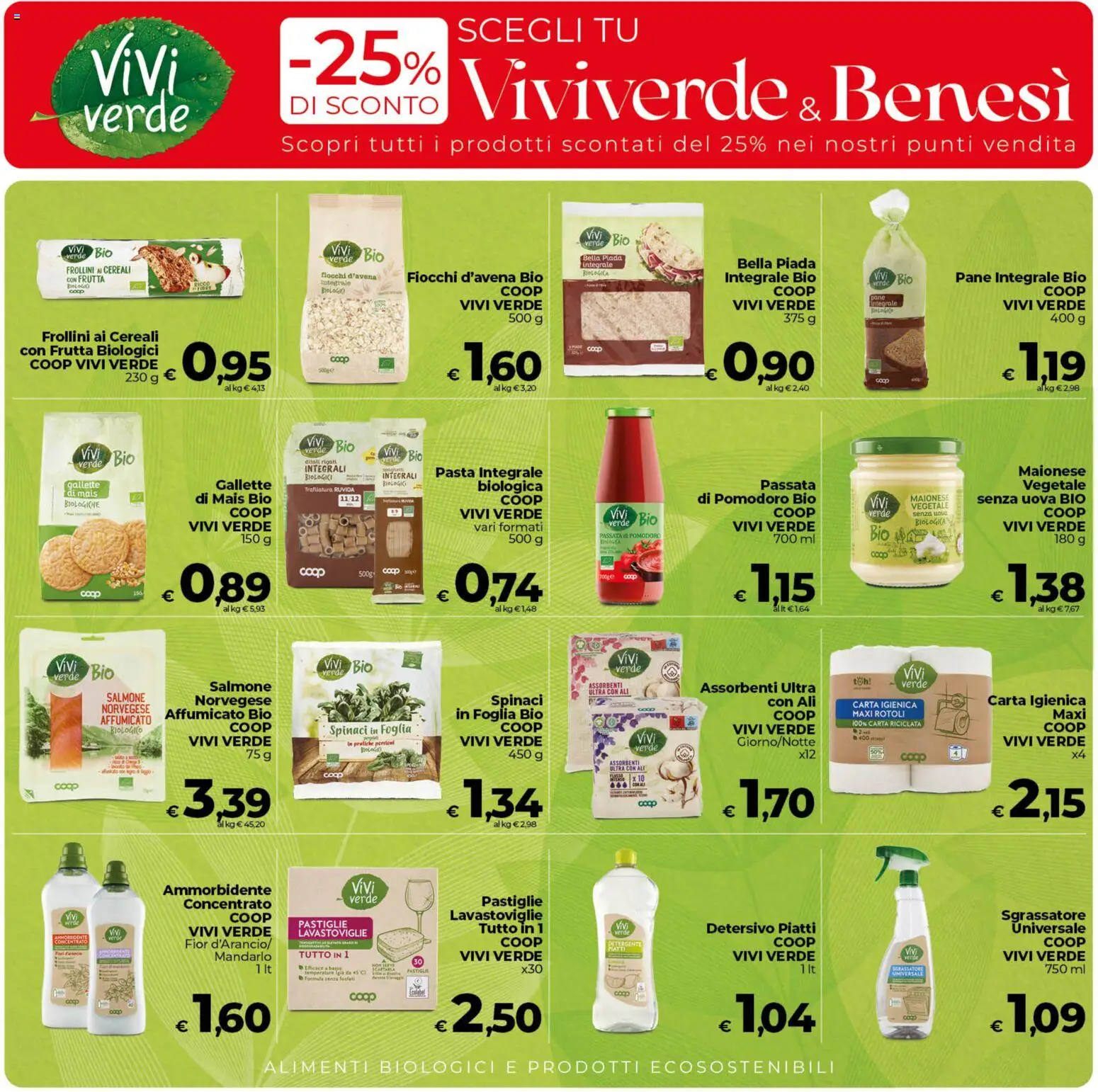 Volantino COOP del 09.06.2026 | Pagina: 4 | Prodotti: Salmone, Sgrassatore, Frutta, Passata di pomodoro