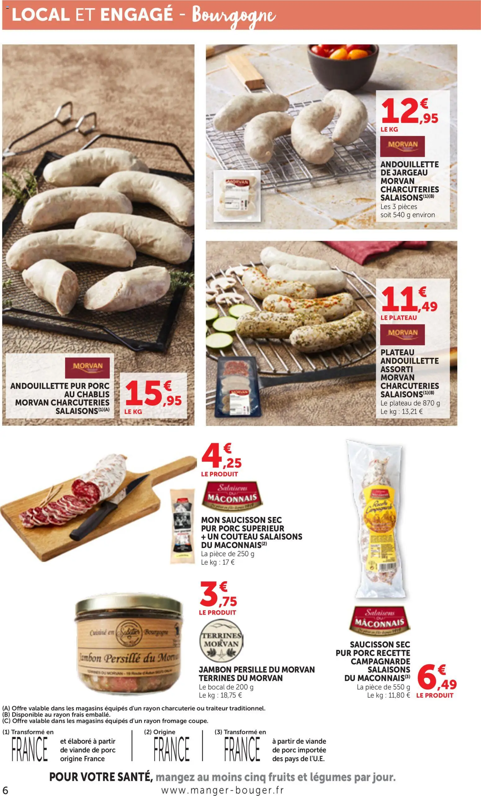 {H1} | Page: 6 | Produits: Saucisson, Saucisson sec, Fromage, Viande