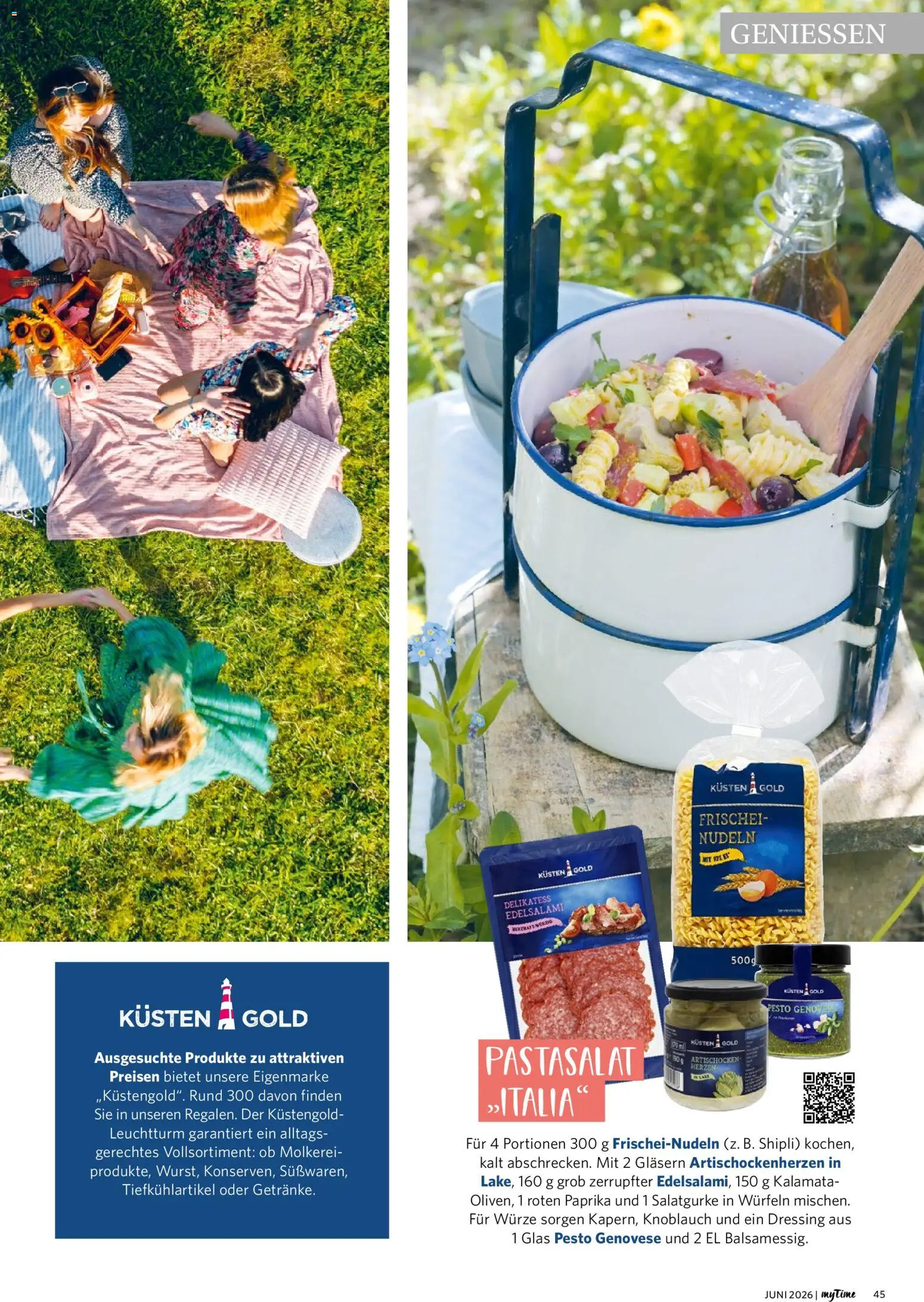 Combi myTime Juni 2026 – gültig ab 01.06.2026 | Seite: 45 | Produkte: Dressing, Paprika, Knoblauch, Nudeln