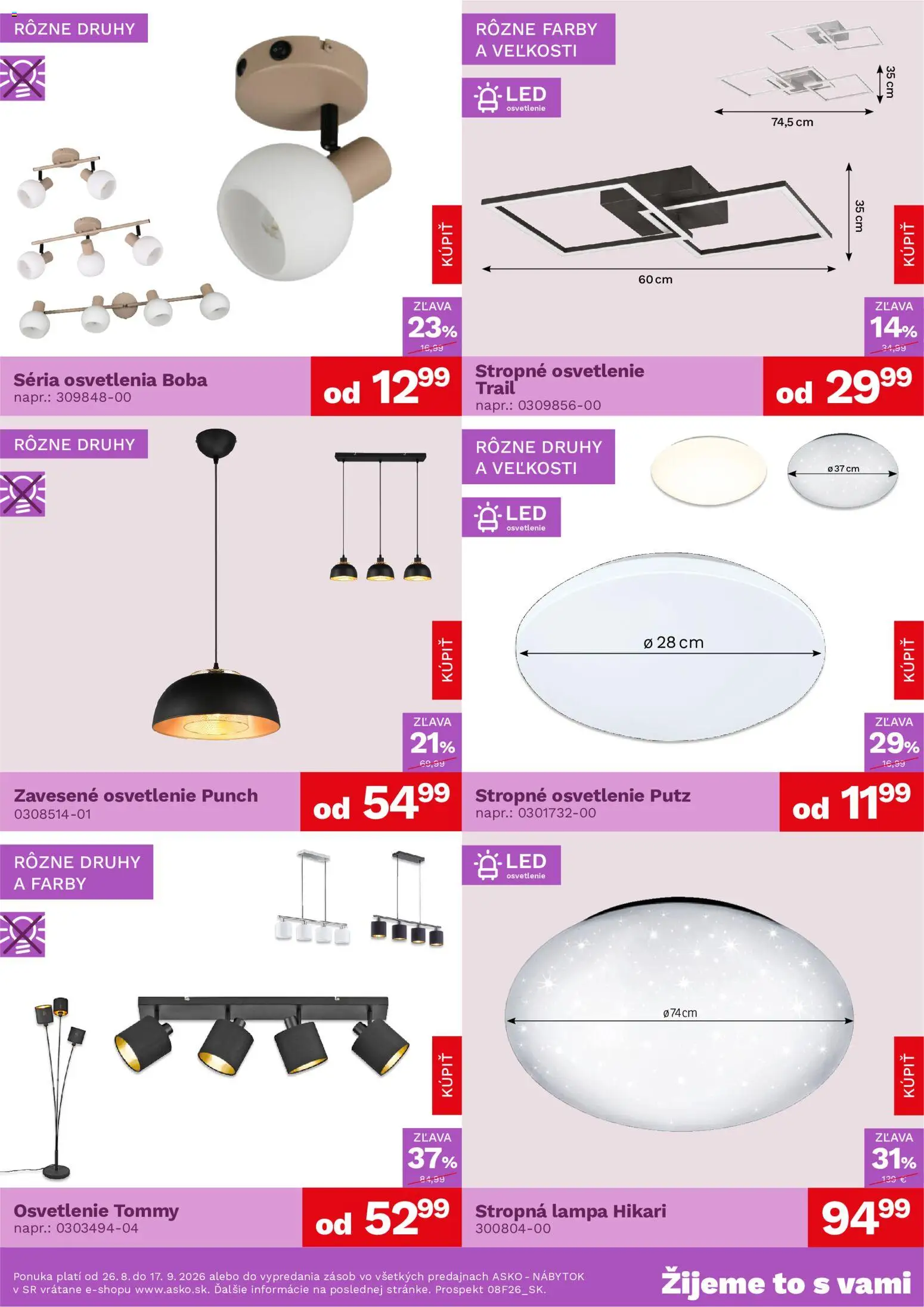 Nové ASKO nábytok akcie – leták je platný od 26.08.2026 | Strana: 4 | Produkty: Nábytok, Led osvetlenie, Osvetlenie, Lampa