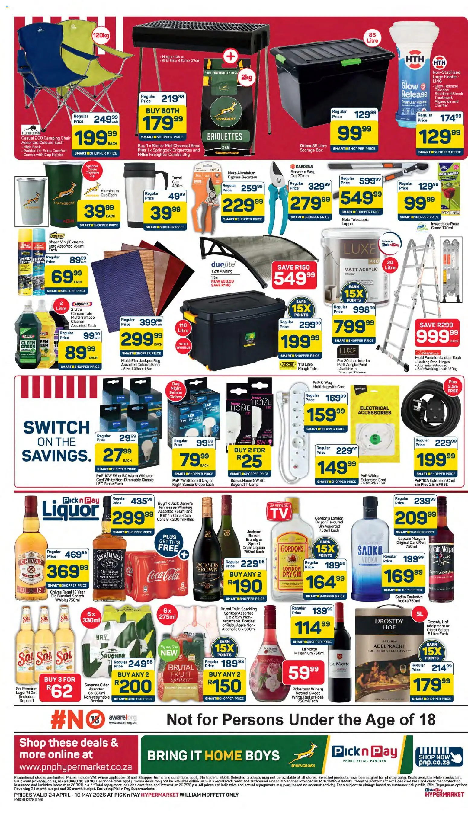 New Pick n Pay catalogue – valid from 24.04.2026 | Page: 8 | Products: Rug, Brandy, Gin, Fruit