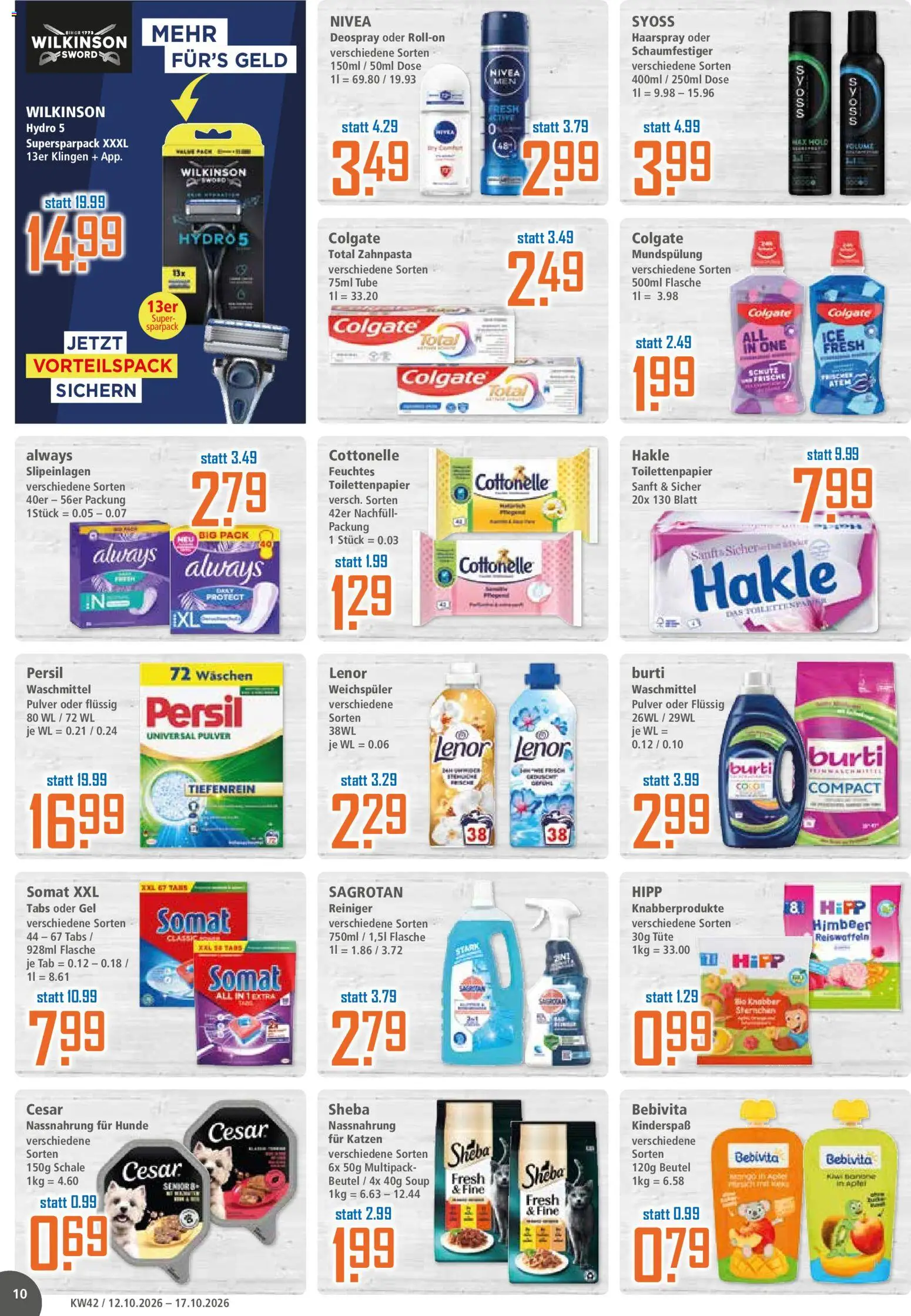 Klaas & Kock Prospekt – gültig ab 12.10.2026 | Seite: 10 | Produkte: Lenor, Weichspüler, Waschmittel, Kiwi