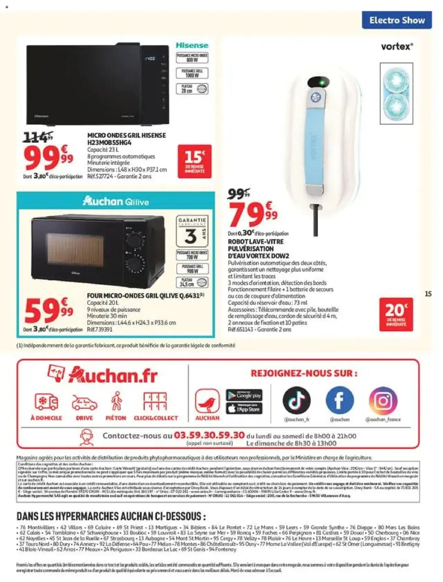 {H1} | Page: 15 | Produits: Robot, Gril, Bouteille, Télécommande