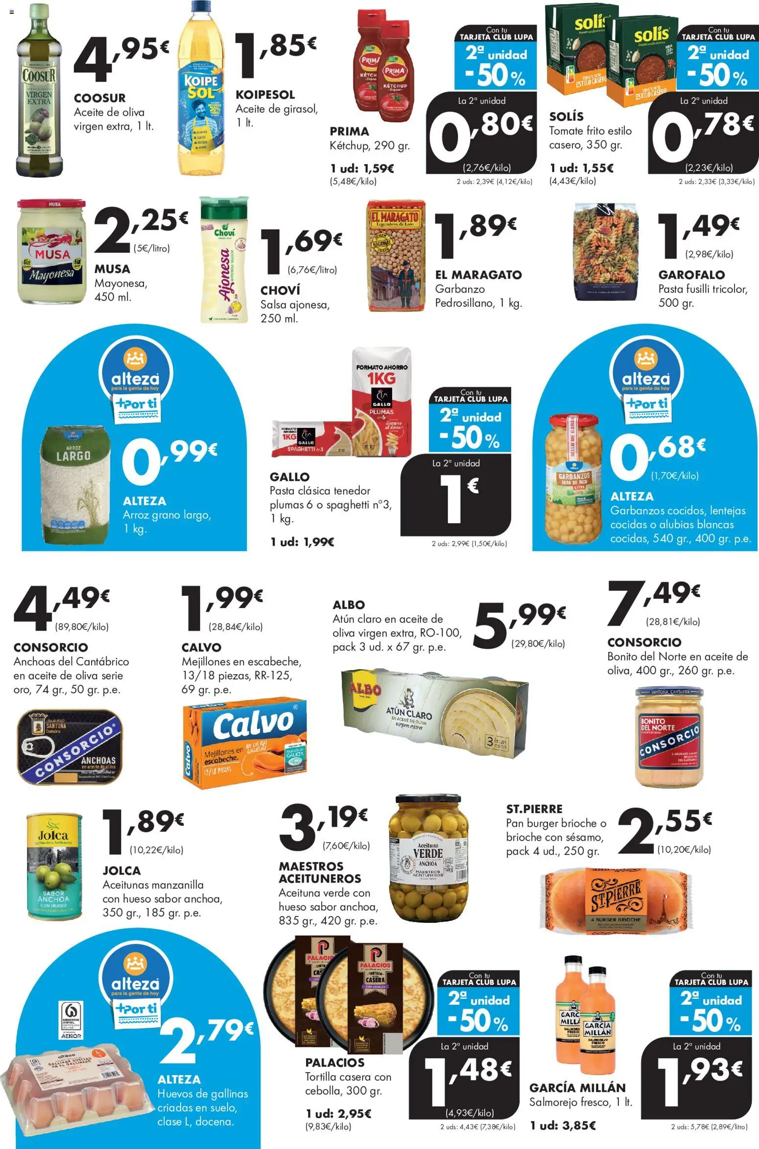 Lupa Supermercados folleto │ válido desde el 20/08/2026 | Página: 8 | Productos: Aceite de oliva, Lentejas, Mayonesa, Atún claro
