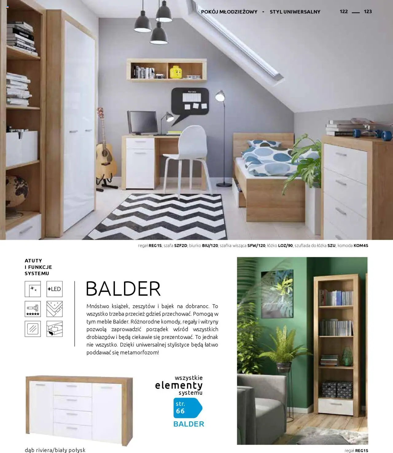 Black Red White Gazetka - Katalog rodzinnych wnętrz od 24.05.2024 | Strona: 123 | Produkty: Łóżko, Szafa, Komoda, Biurko
