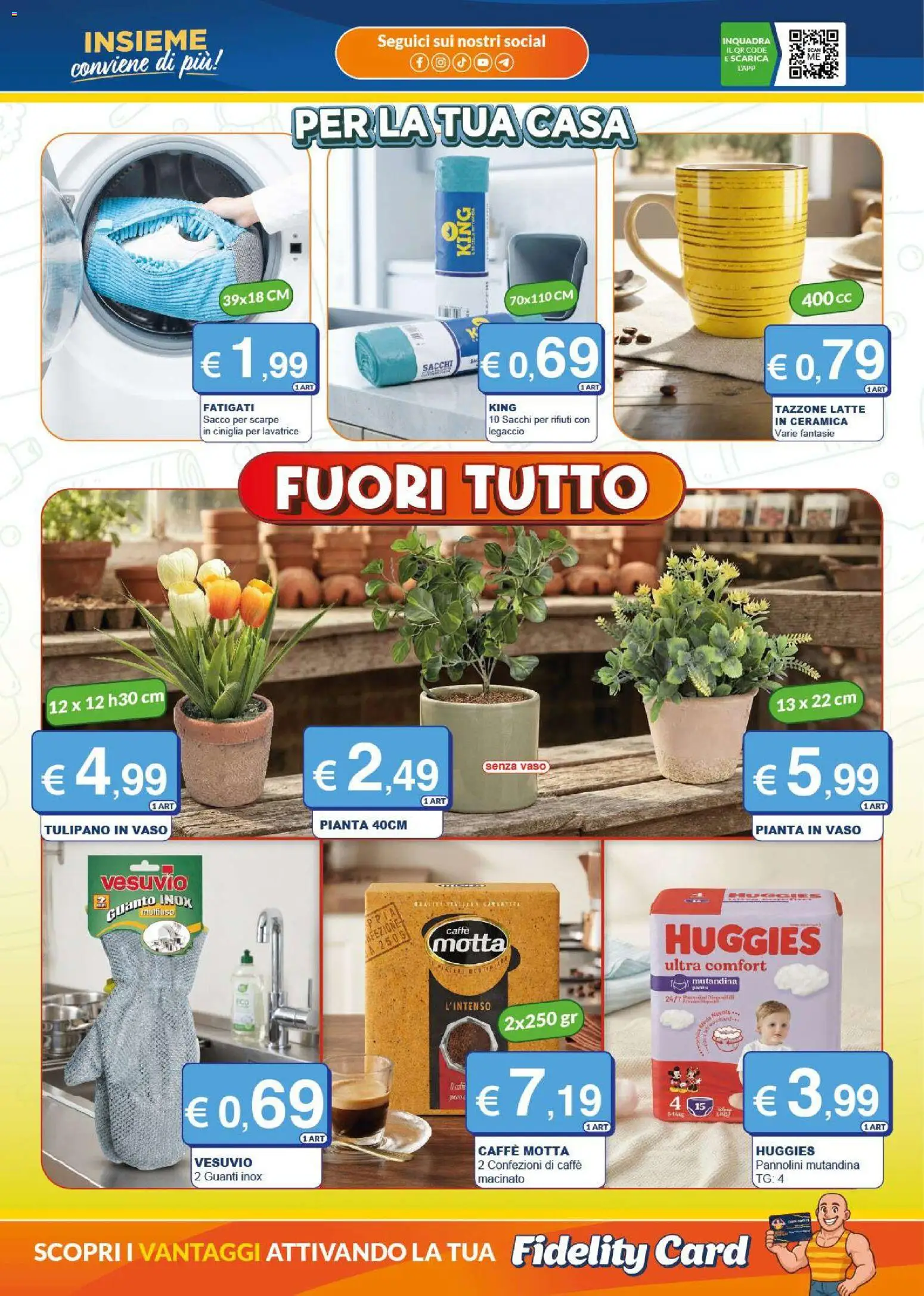 Volantino Mister Risparmio del 08/10/2026 | Pagina: 7 | Prodotti: Latte, Scarpe, Vaso, Macinato