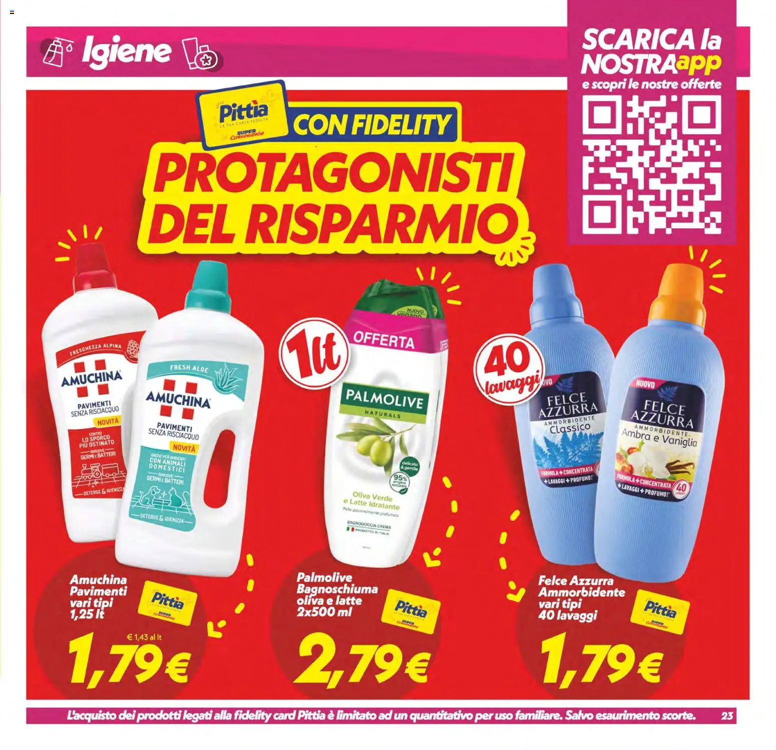 Volantino SuperConveniente del 29.05.2026 | Pagina: 23 | Prodotti: Crema, Bagnoschiuma, Ammorbidente, Latte