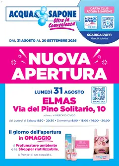 Anteprima del volantino Acqua e Sapone volantino Elmas valido a partire dal 31/08/2026