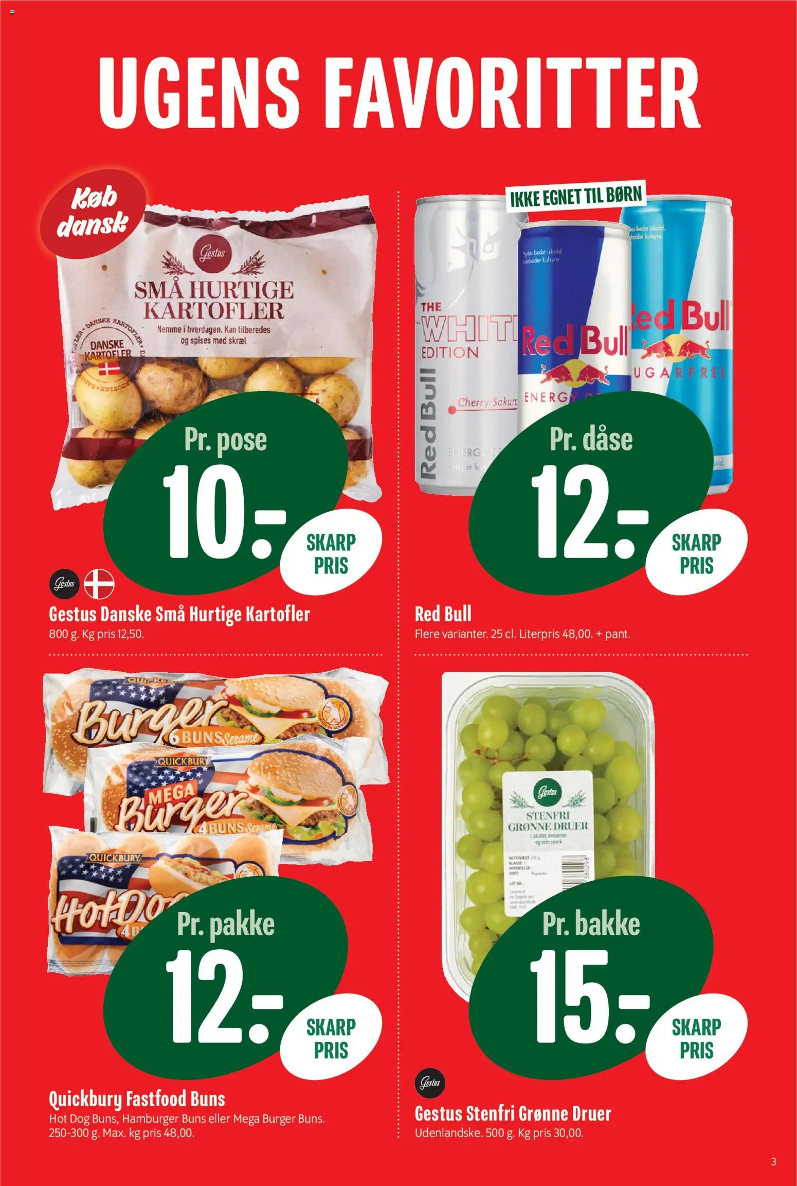 Min Købmand tilbudsavis – gyldig fra 14/08/2026 | Side: 3 | Produkter: Kartofler, Cherry, Søm, Druer