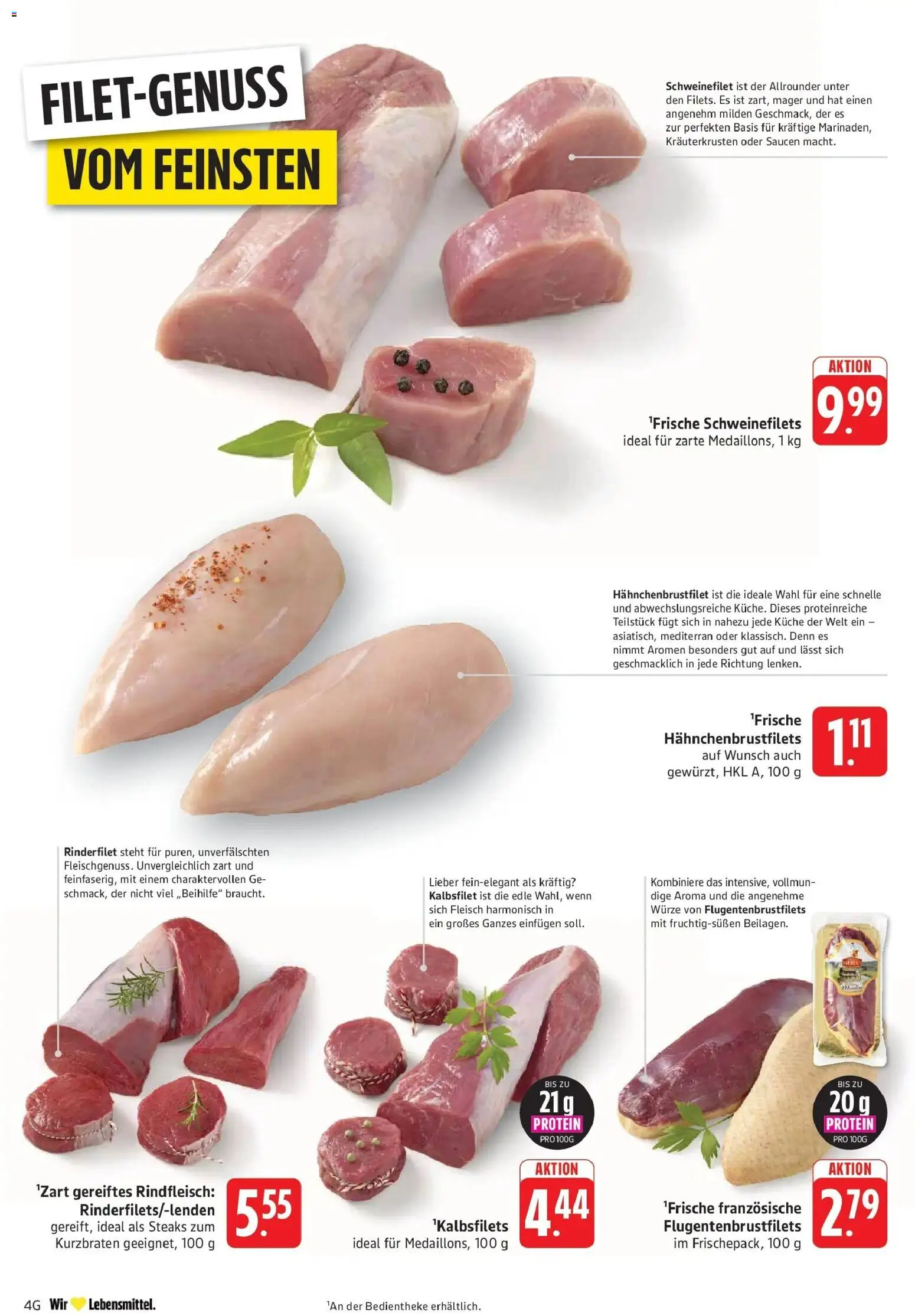 Edeka Prospekt Göppingen – gültig ab 28.09.2026 | Seite: 4 | Produkte: Küche, Schweinefilet, Rindfleisch, Fleisch
