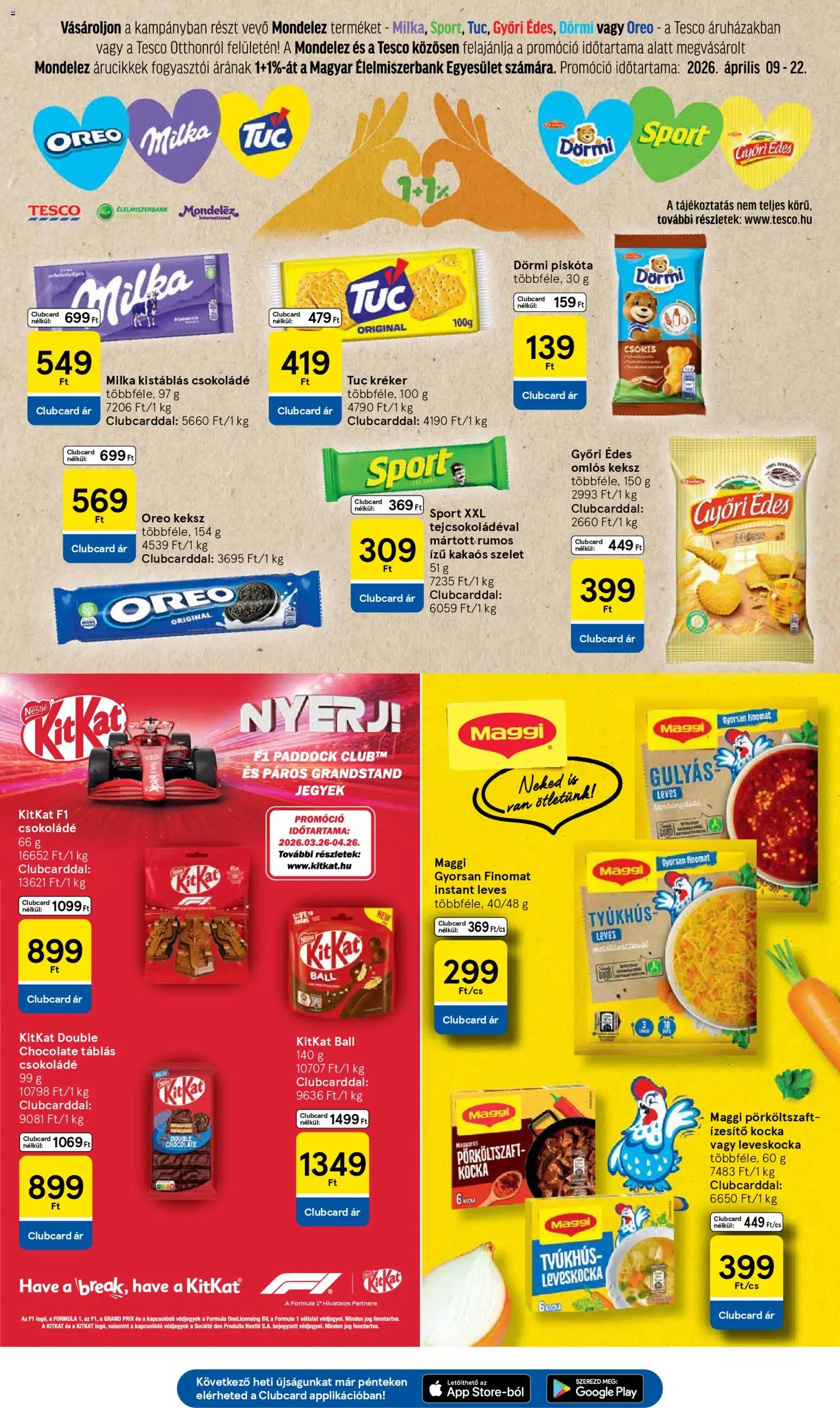 Tesco akciós ujság - amely érvényes a következő dátumtól: 16.04.2026 | Oldal: 23 | Termékek: Piskóta, Kréker, Maggi, Keksz