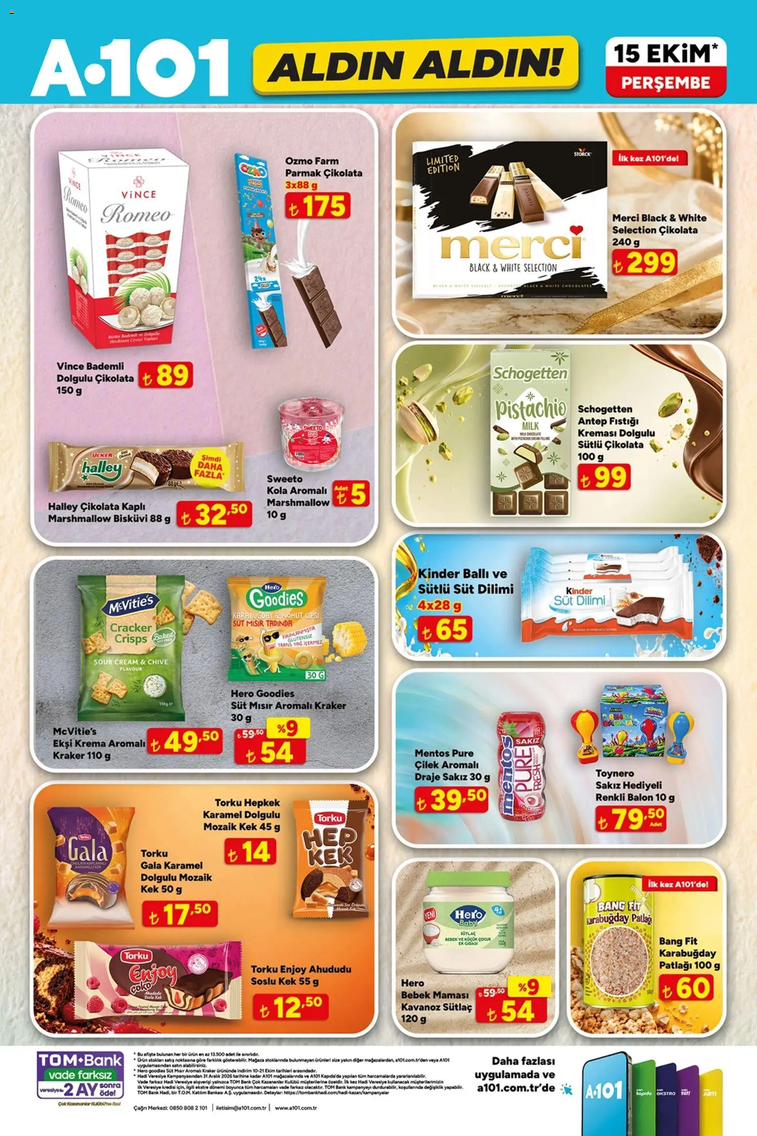 A101 - Katalog Aldın Aldın - 15 Ekim 2026 tarihinden itibaren geçerlidir | Sayfa: 13 | Ürünler: Çikolata, Ekşi krema, Çilek, Mısır