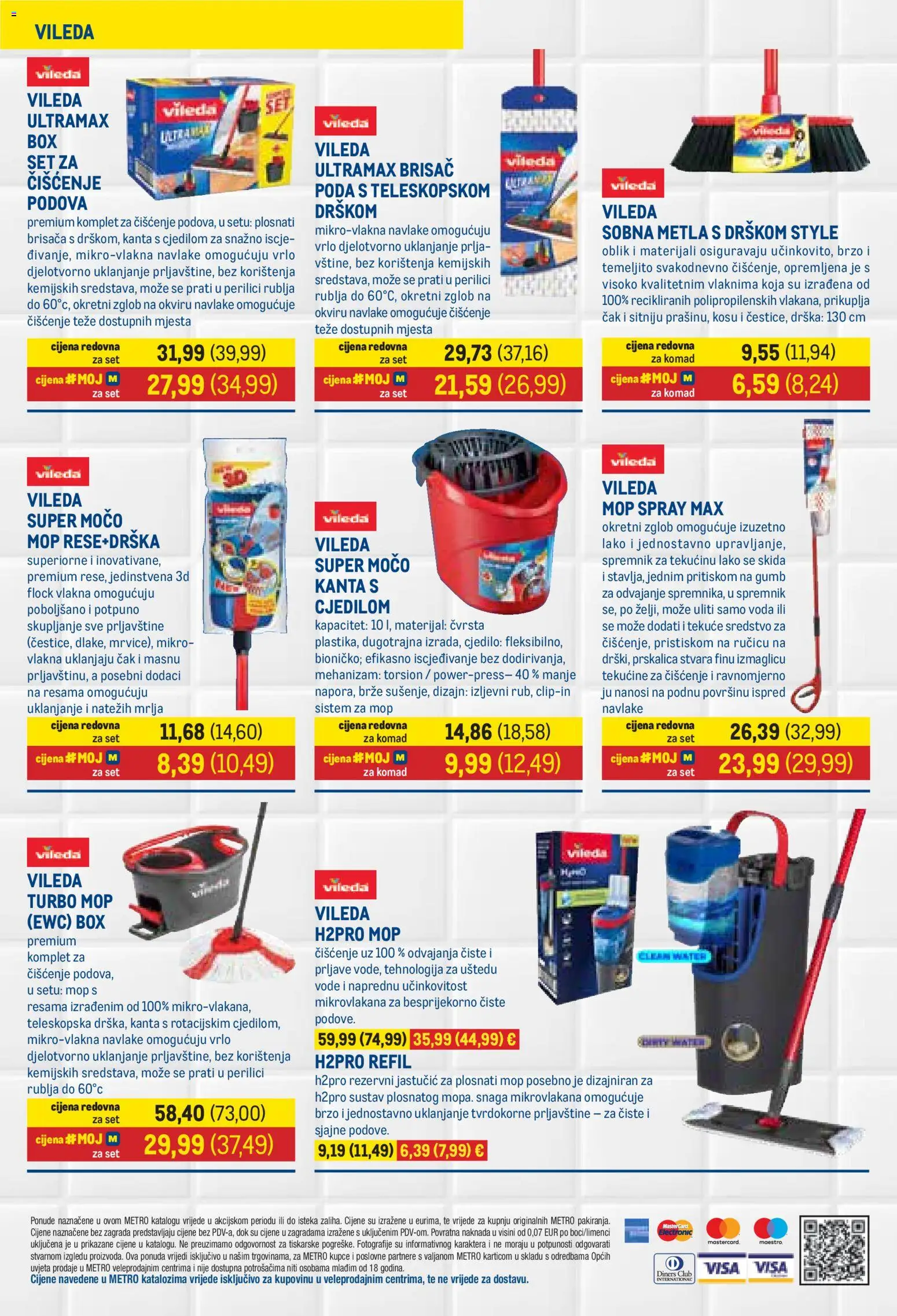 Metro katalog | vrijedi od 16.06.2026 | Stranica: 8 | Proizvodi: Metla, Kanta s cjedilom, Cjedilo, Vileda