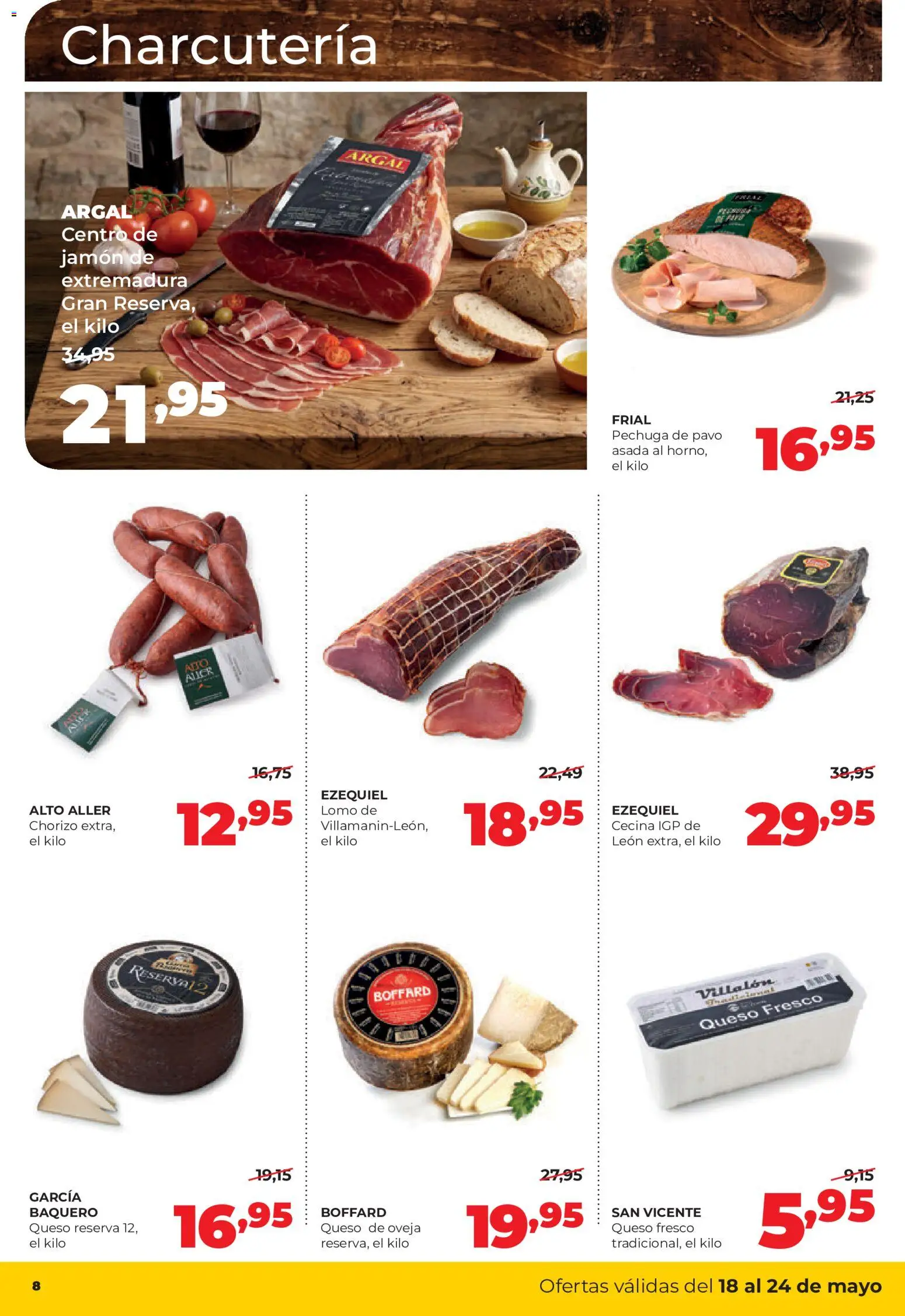 Alimerka folleto Asturias │ válido desde el 18.05.2026 | Página: 8 | Productos: Queso de oveja, Queso, Jamón, Queso fresco