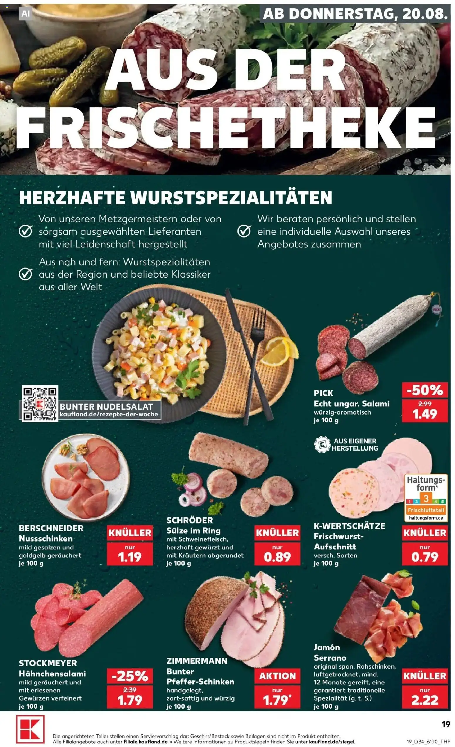 Prospekt Kaufland ab 17.08.2026 » Angebote Online zum Blättern | Seite: 30 | Produkte: Beilagen, Salami