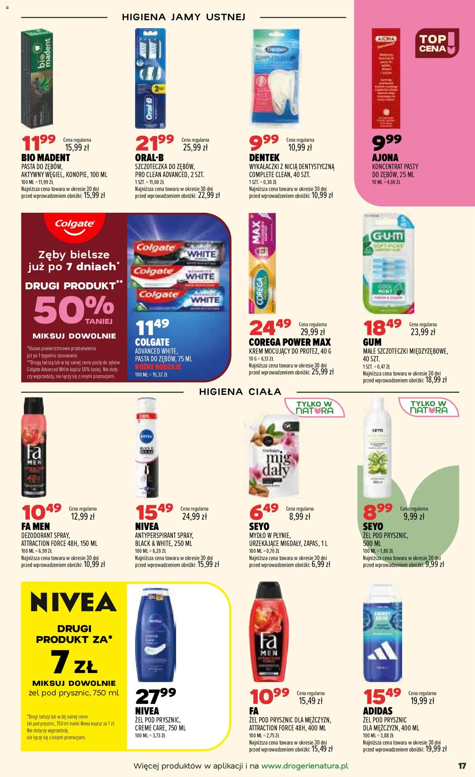Drogerie Natura gazetka od 22.09.2026 | Strona: 17 | Produkty: Żel pod prysznic, Krem, Dezodorant, Antyperspirant