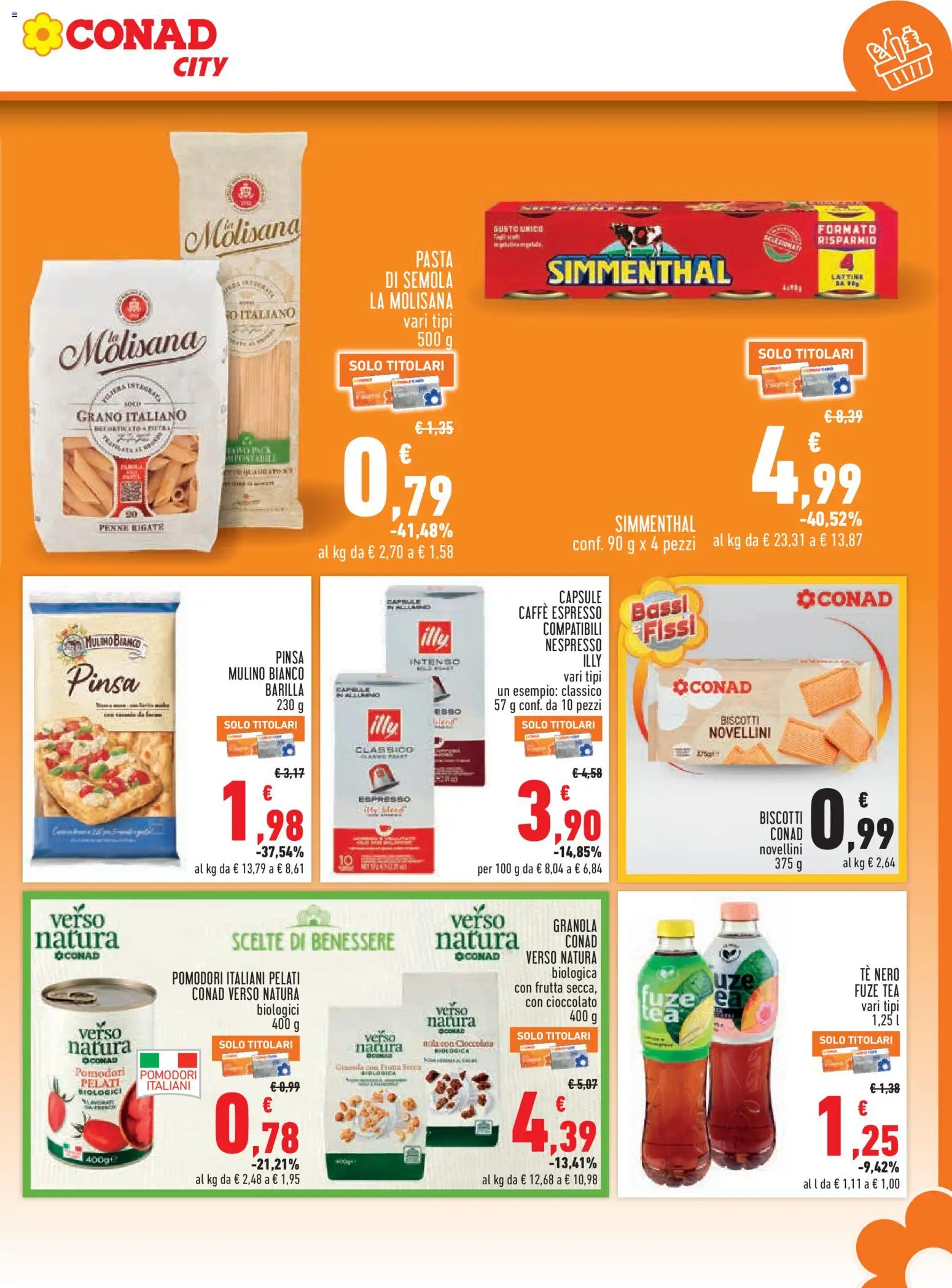 Volantino Conad del 16/07/2026 | Pagina: 11 | Prodotti: Biscotti, Frutta, Pasta, Penne