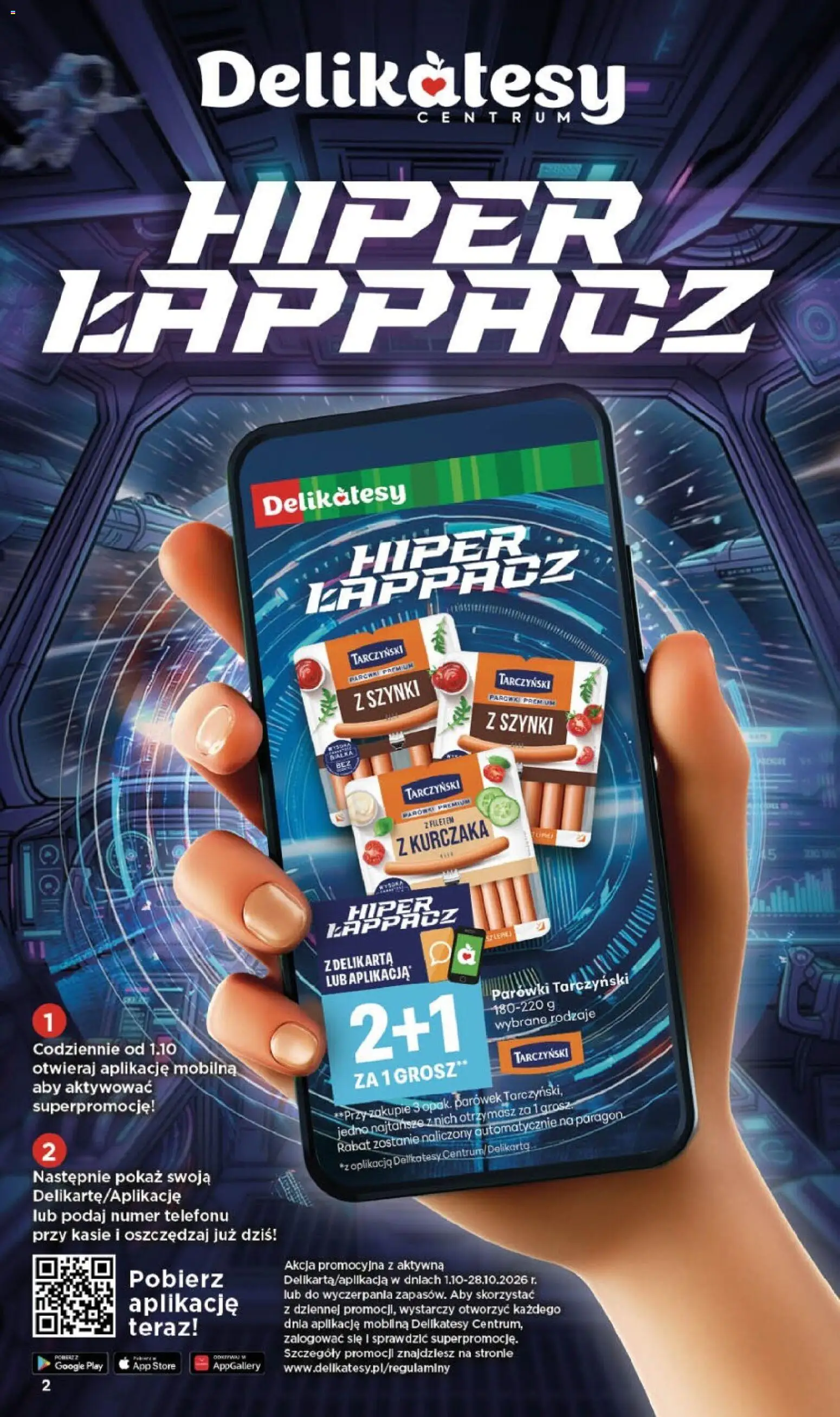 Delikatesy Centrum gazetka od 08.10.2026 | Strona: 2 | Produkty: Parówki, Delikatesy, Parówki tarczyński