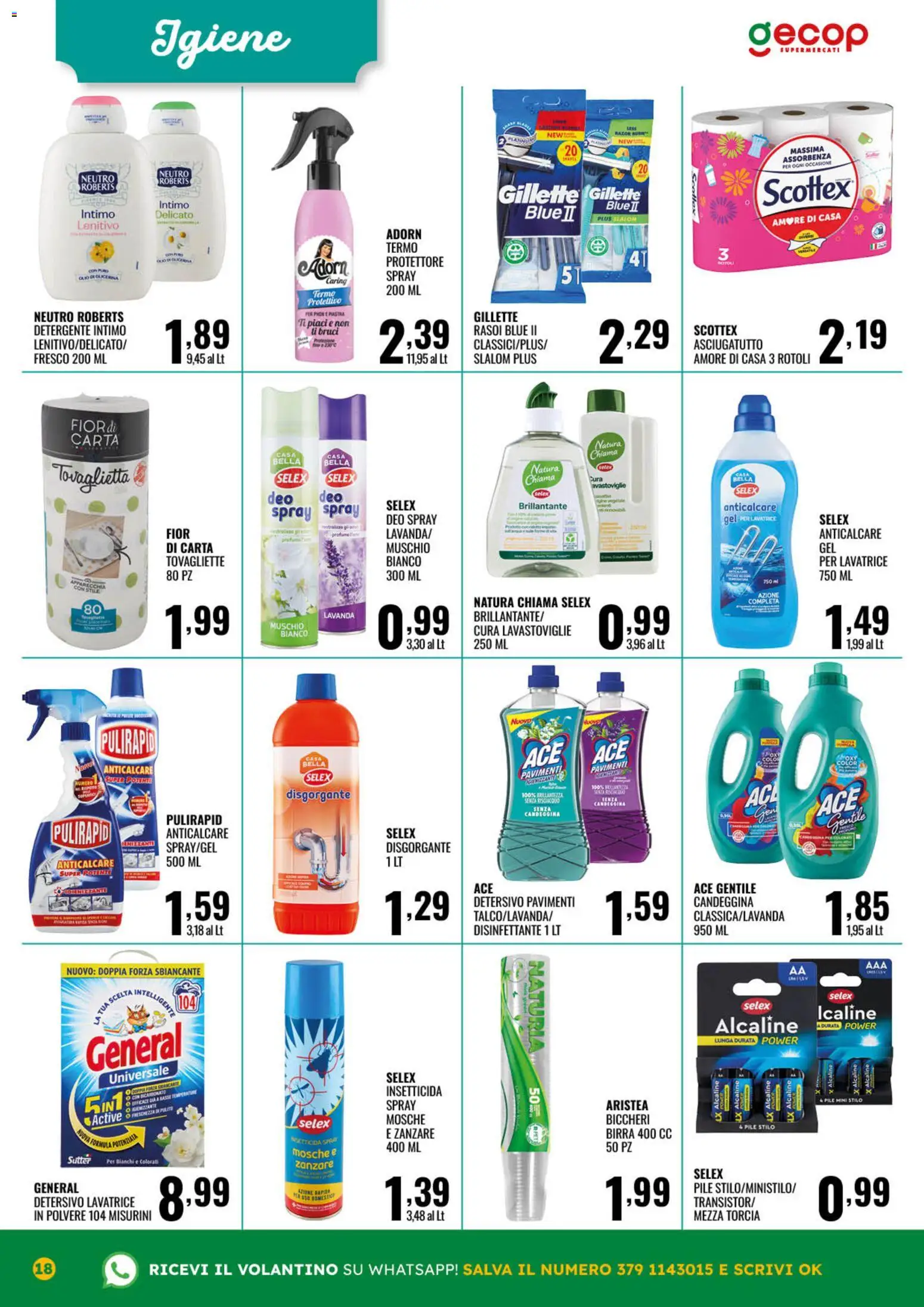 Volantino GECOP del 13/07/2026 | Pagina: 18 | Prodotti: Birra, Detergente, Lavanda, Tovagliette