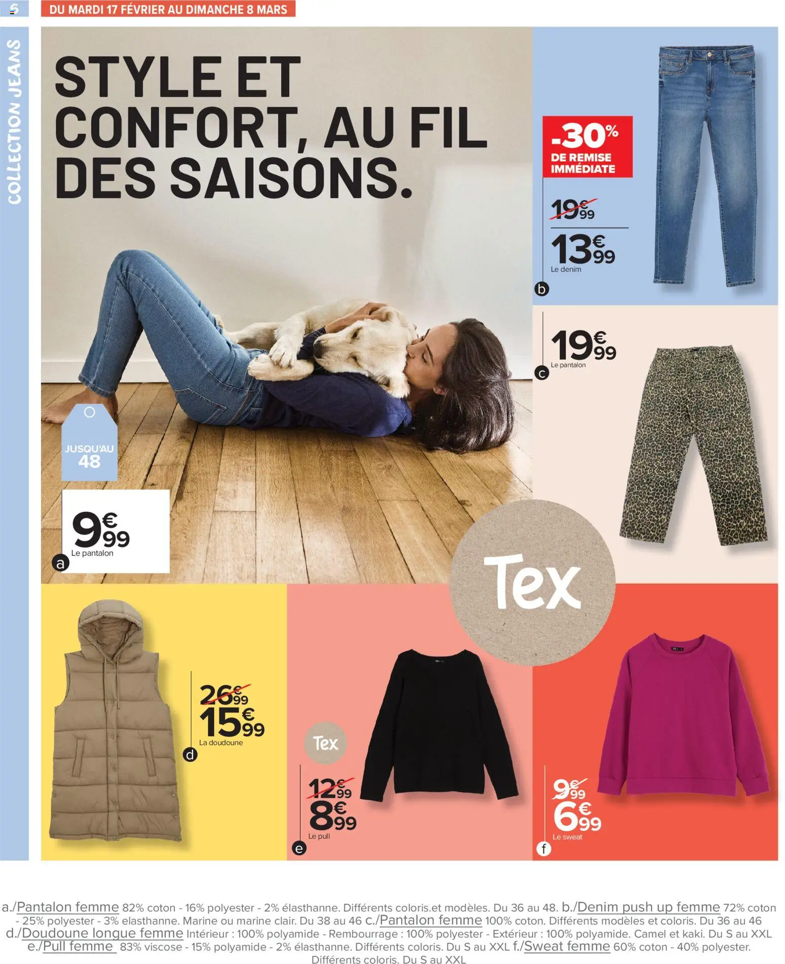 {H1} | Page: 6 | Produits: Jeans, Coton, Pantalon, Doudoune