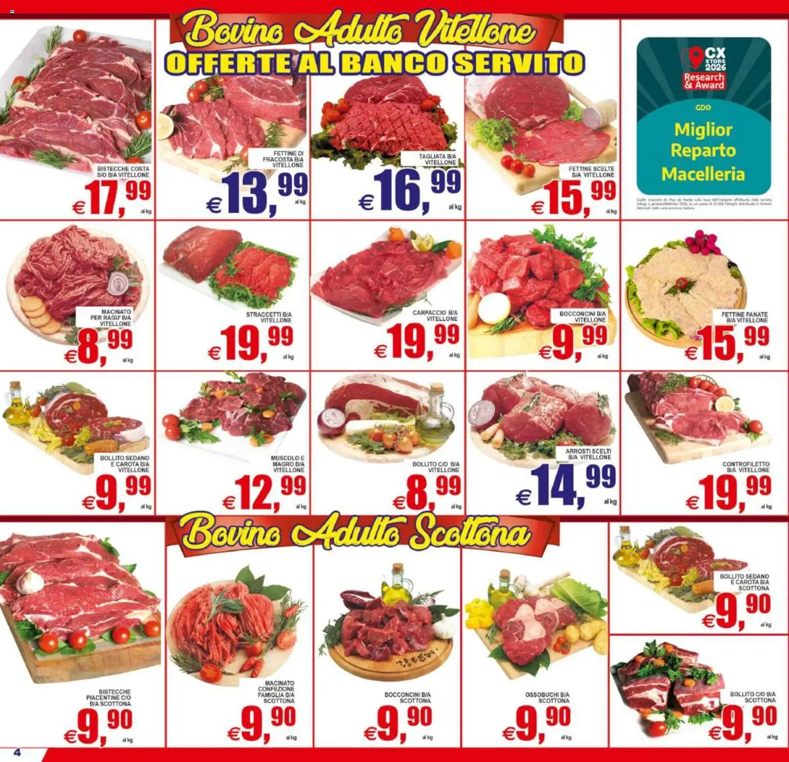 Volantino Pewex del 29.05.2026 | Pagina: 4 | Prodotti: Bovino, Carota, Sedano, Macinato