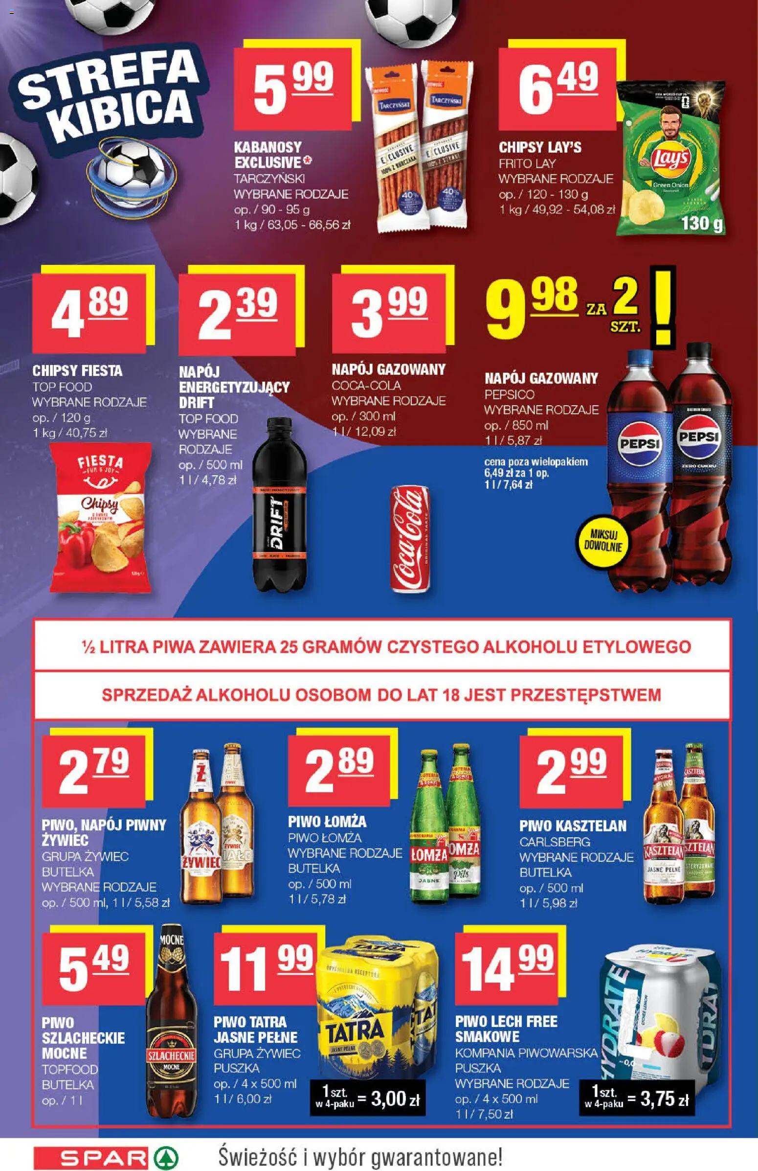 Spar gazetka od 15.07.2026 | Strona: 6 | Produkty: Top, Chipsy, Pepsi, Piwo