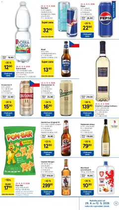Náhled letáku Dobrá Voda, 1,5 l, minerální voda ochucená, více druhů od 29.04.2026 | Strana: 9 | Produkty: Voda, Pepsi, Staropramen 12, Habánské sklepy
