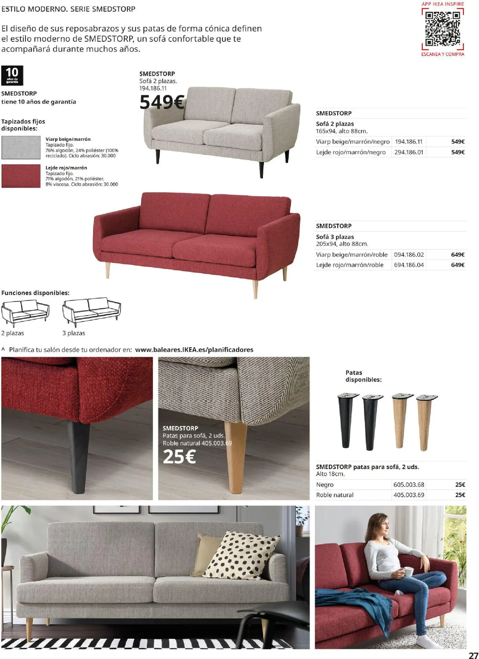 Catálogo IKEA Sofás │ válido desde el 07.05.2026 | Página: 27 | Productos: Té, Ordenador, Sofá